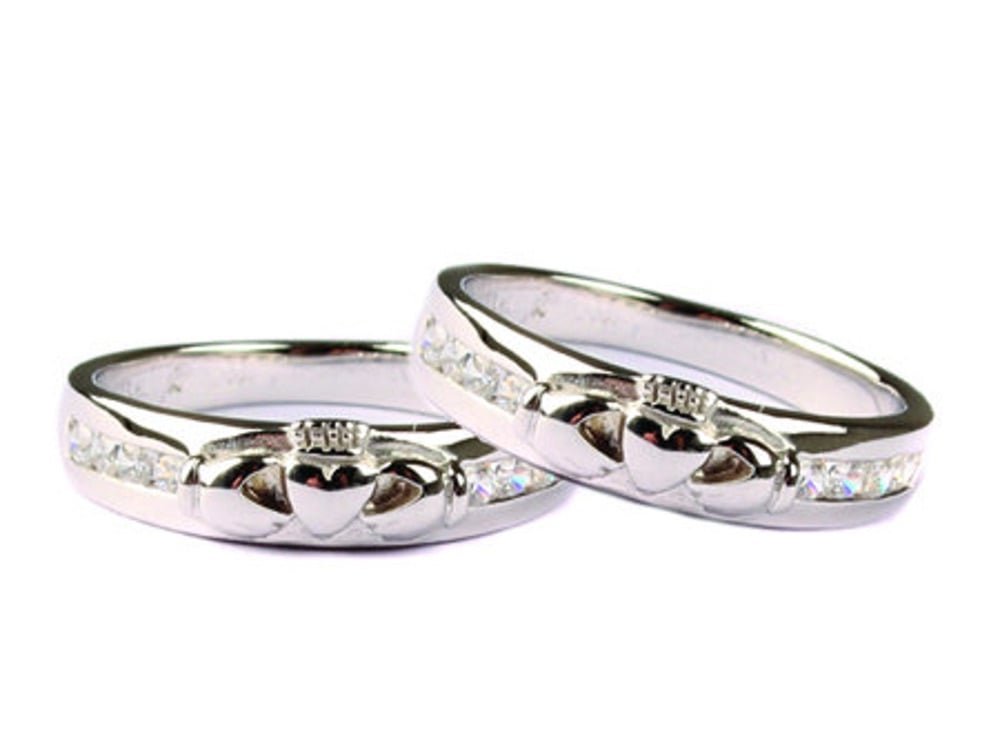 Claddagh Wedding Ring Set by SilverspiritBySonia