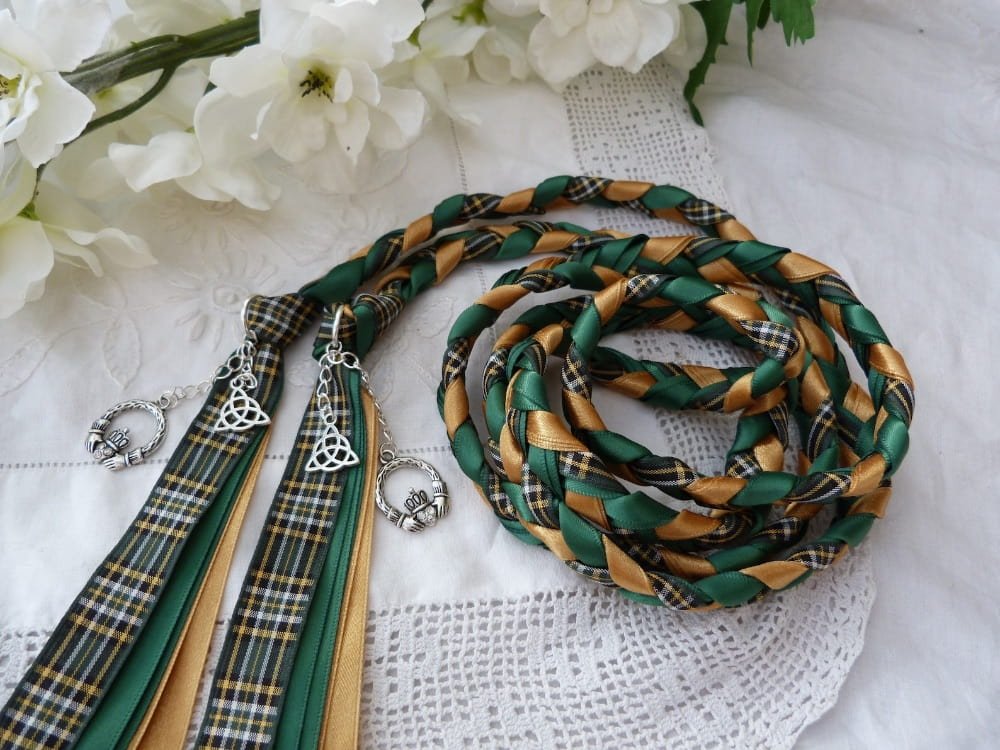 Handfasting Cord Tartan Triple Knot pick Your Tartan Ivory Tartan