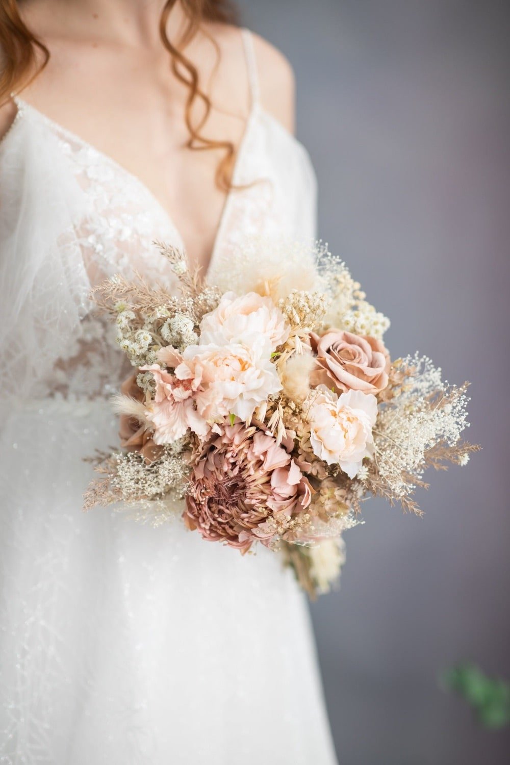 Pastel Bridal Bouquet by LunariaFlowersShop