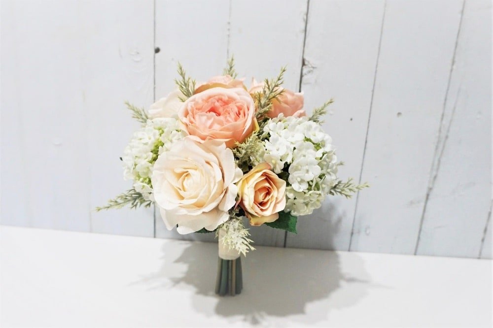 Peach Bridal Bouquet by AnkaGarden