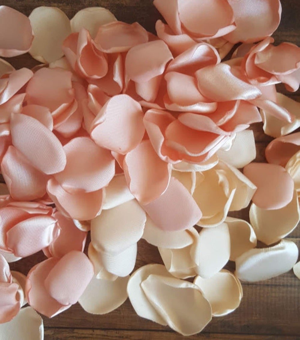 Gold and Peach Petals by Weddingdecorgarden