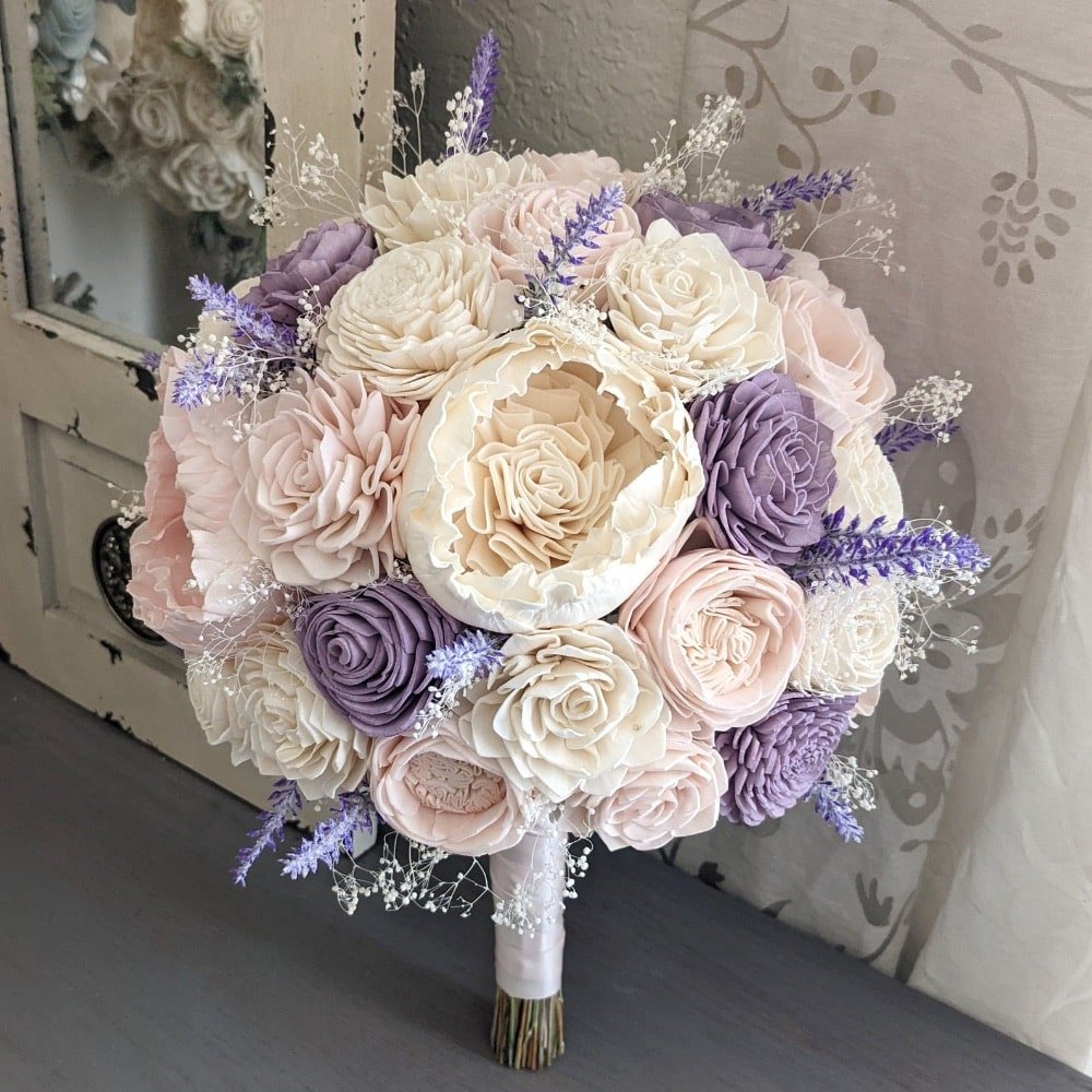 Peach and Lavender Bouquet by 2ndHandStardust