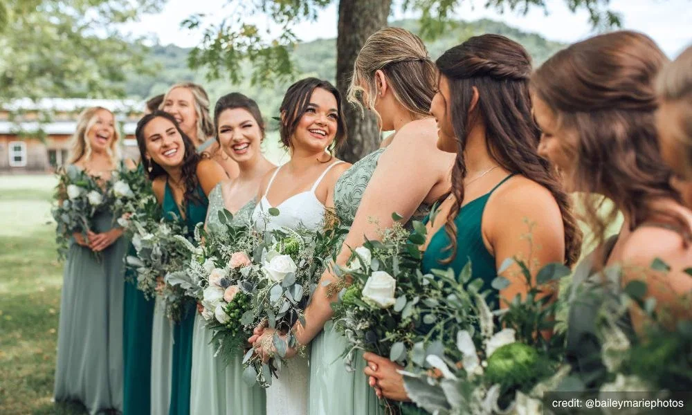 Buy mint green bridal party Online