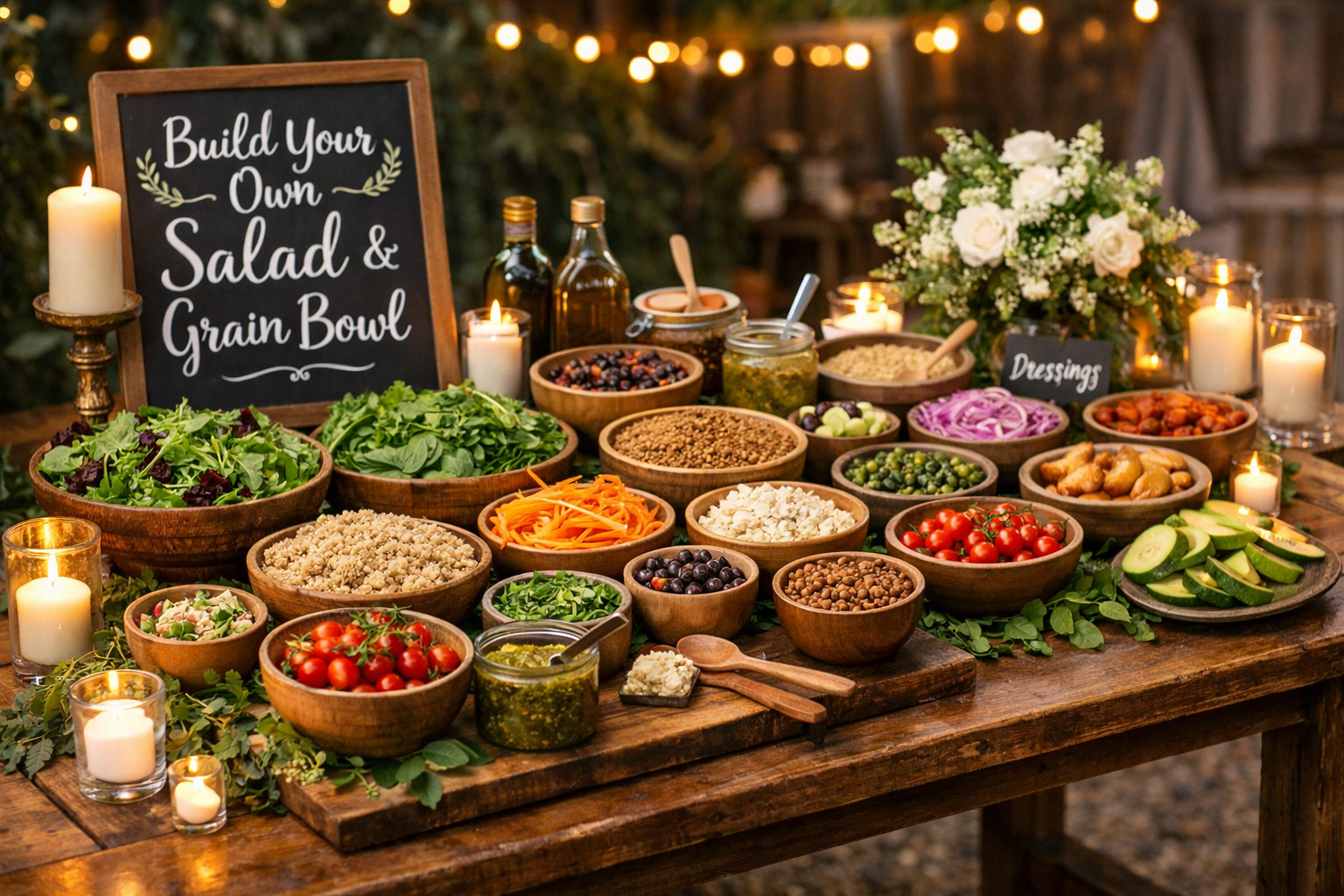 How to Build the Ultimate Salad &amp; Grain Bowl Bar (A Wedding Planner’s Guide)
