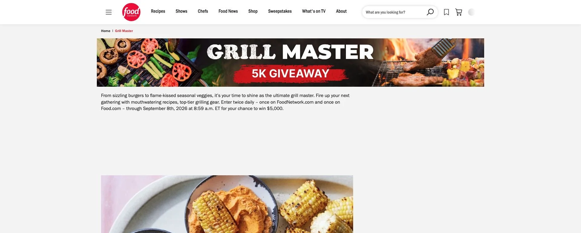 Win $5,000 Cash for Your Reception: Food Network Grill Master Giveaway