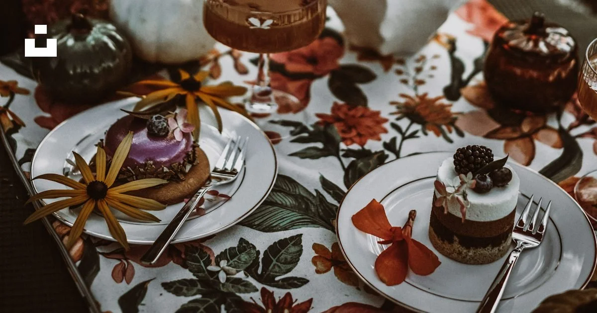 Fall wedding dessert table with seasonal sweets and warm autumn styling