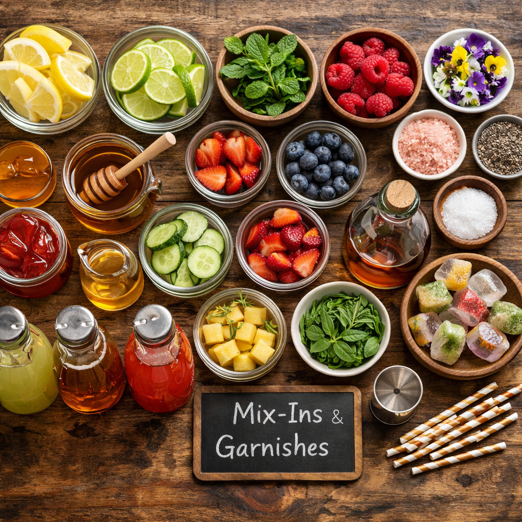 Variety of kombucha flavors