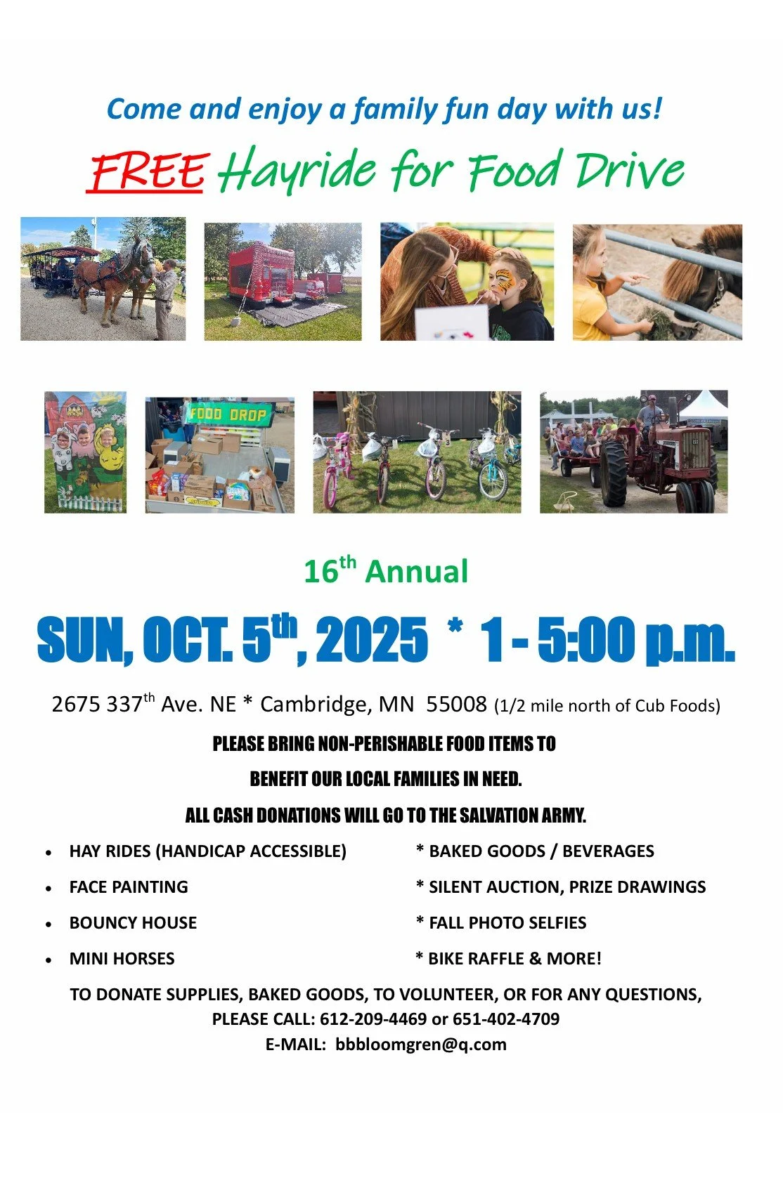 Free Hayride for Food Drive