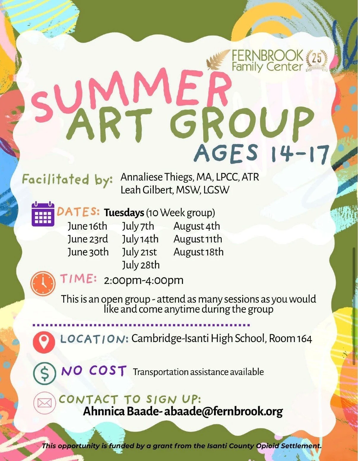Summer Art Group Ages 14-17