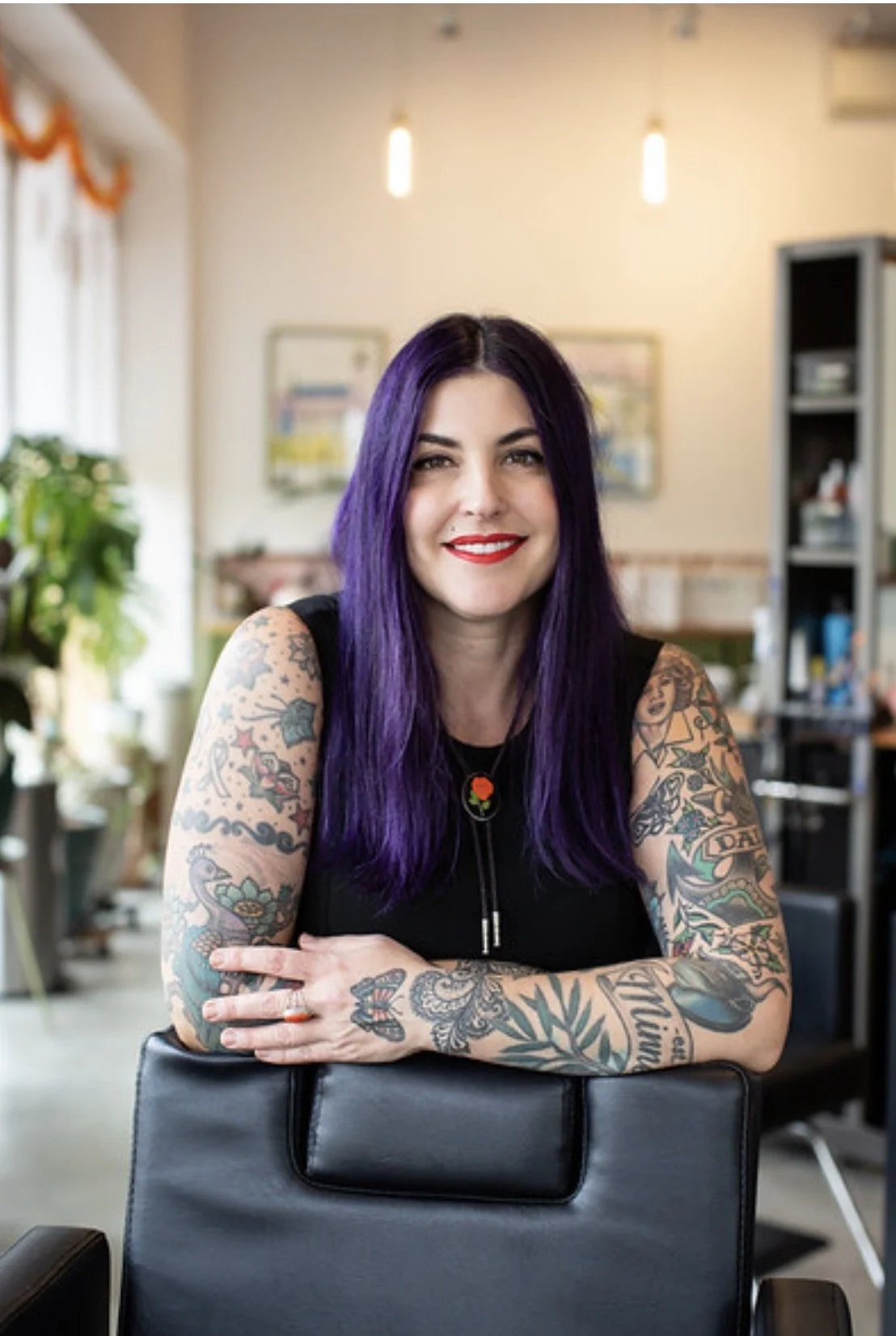 Picture of Heather Tufton w/ purple hair