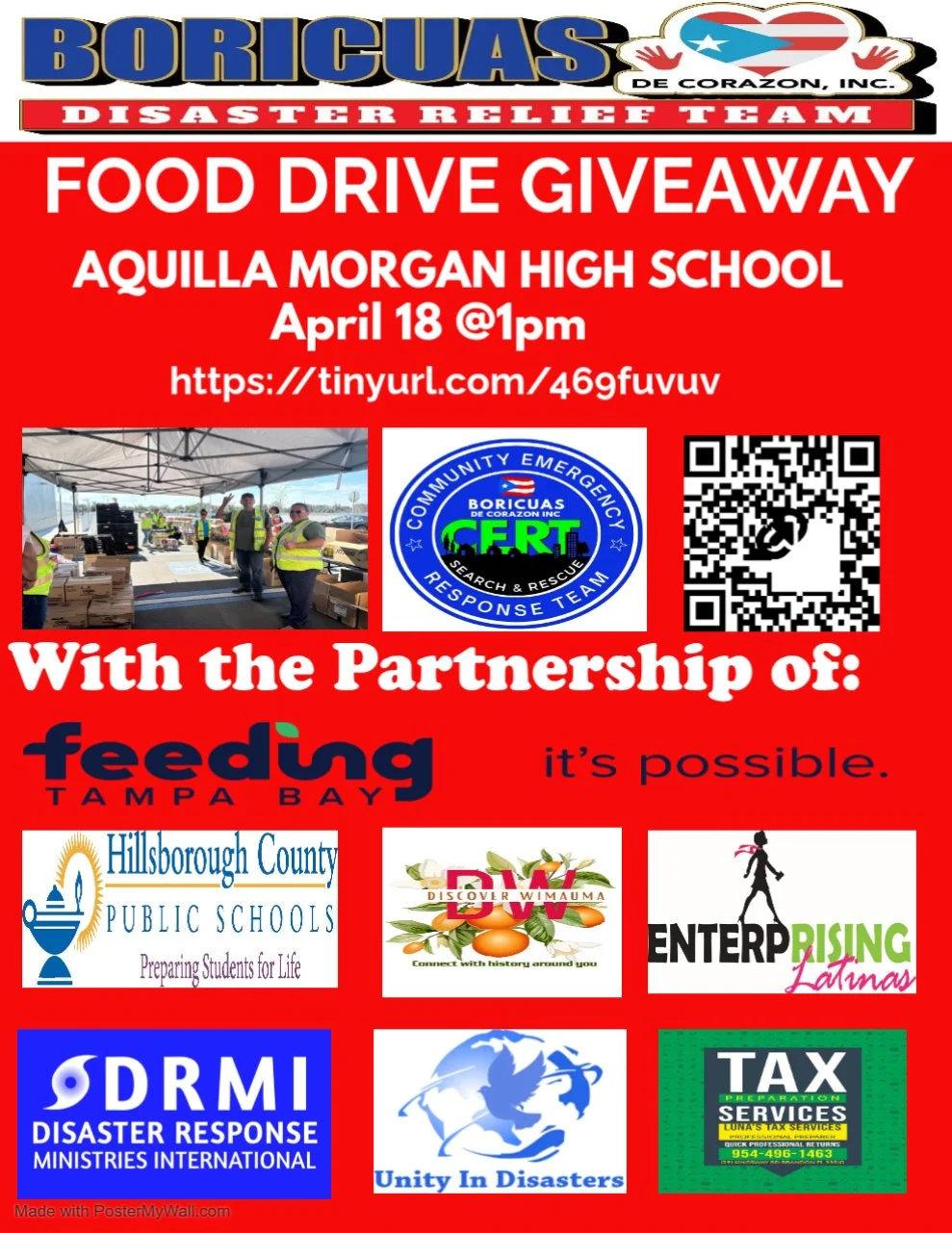 Boricuas de Corazon - Food Drive Giveaway 