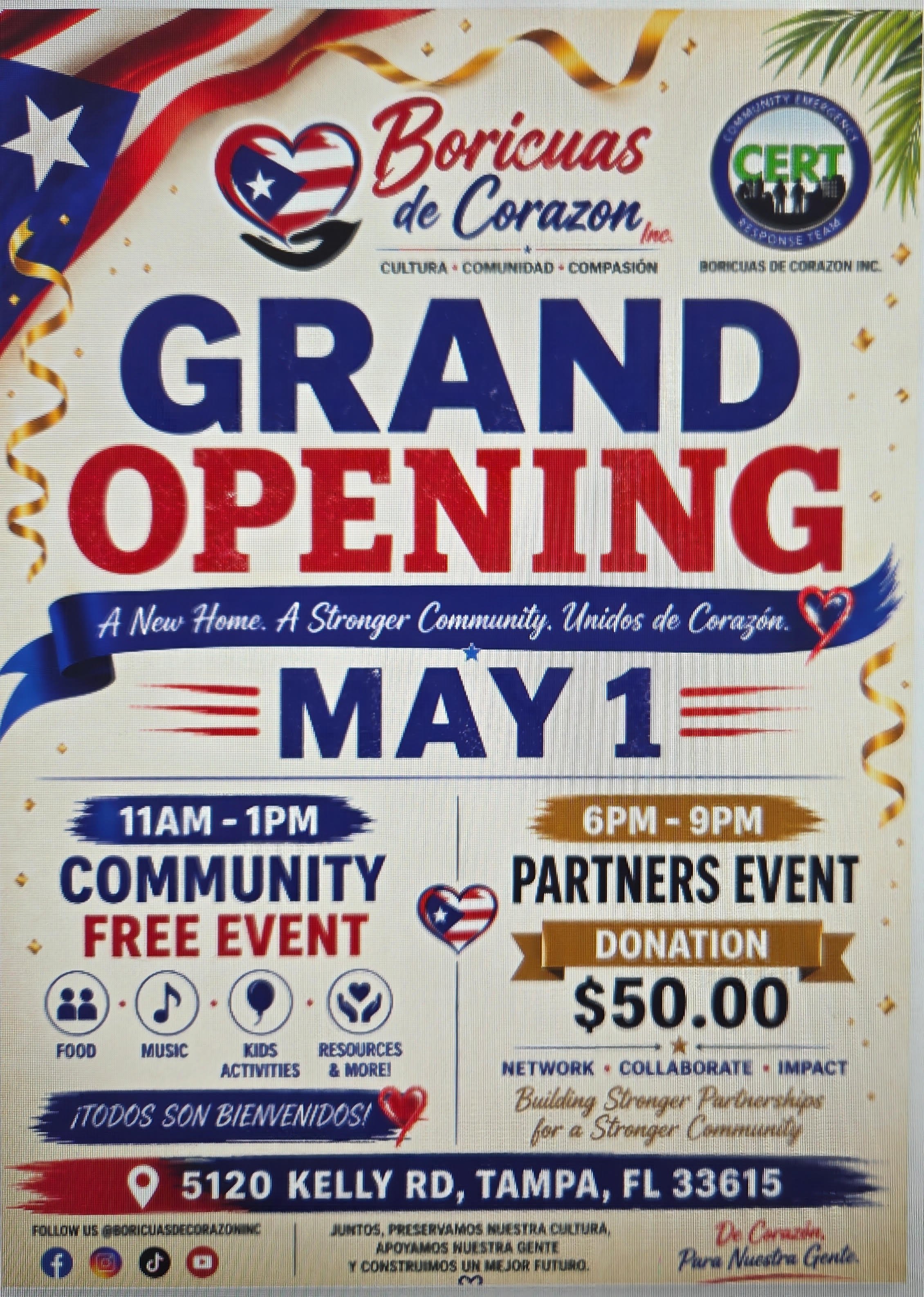 Boricuas de Corazon - Grand Opening