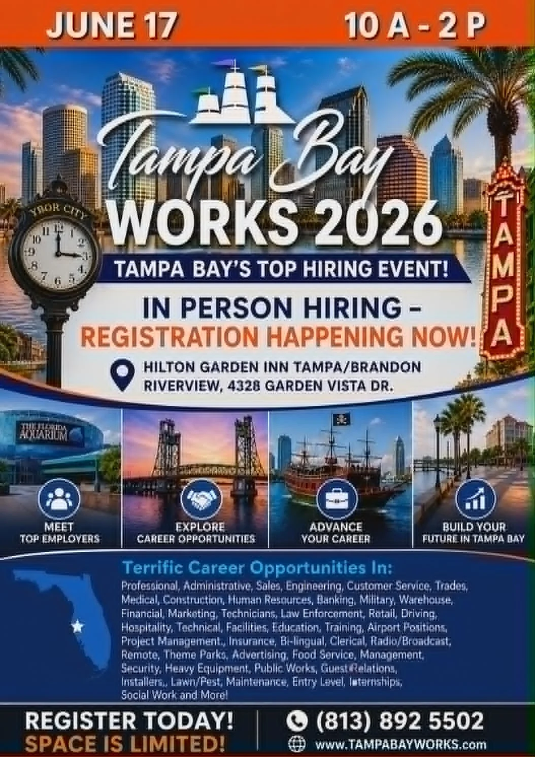 Tampa Bay Works - In person Hiring Event