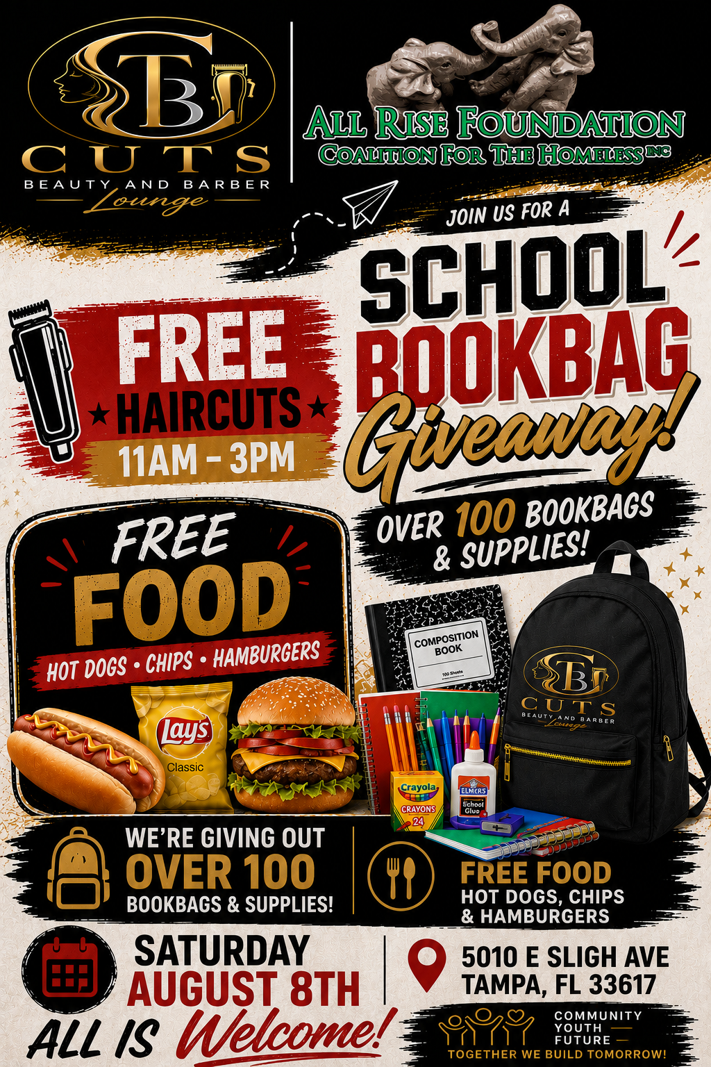 All Rise Foundation - School Bookbag Giveaway