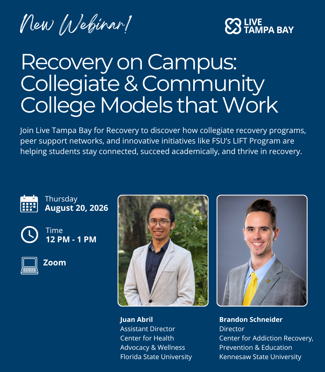 Live Tampa Bay - Recovery on Campus 