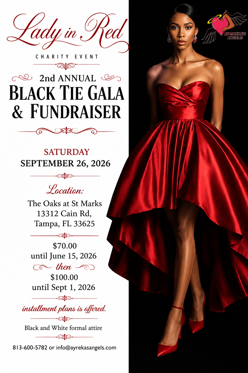 Ayr’Reka’s Angels - Lady in Red Black Tie Gala and Fundraiser