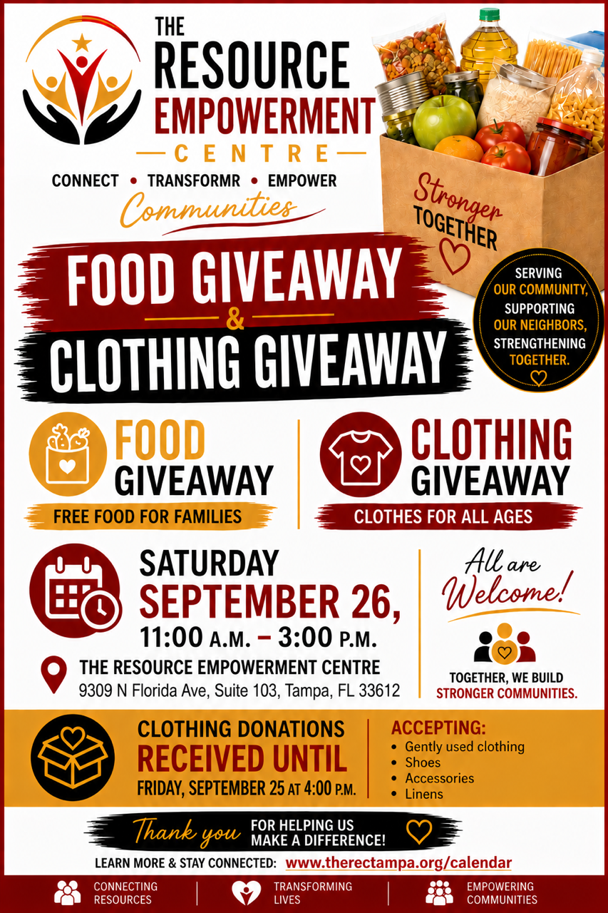 The REC Tampa - Food and Clothing Give Away