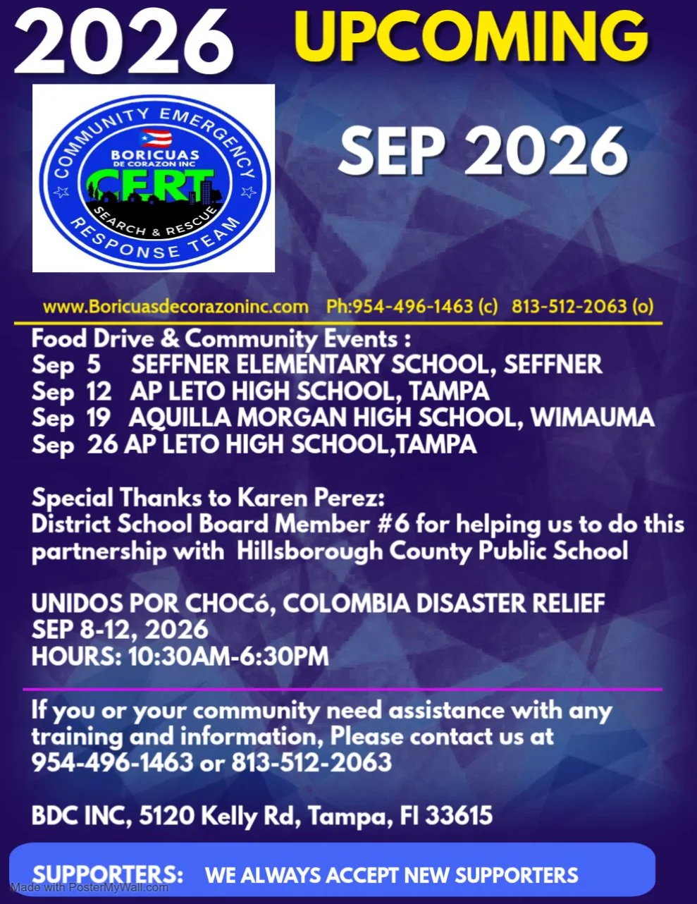 Boricuas de Corazon - Food Drive Giveaway 