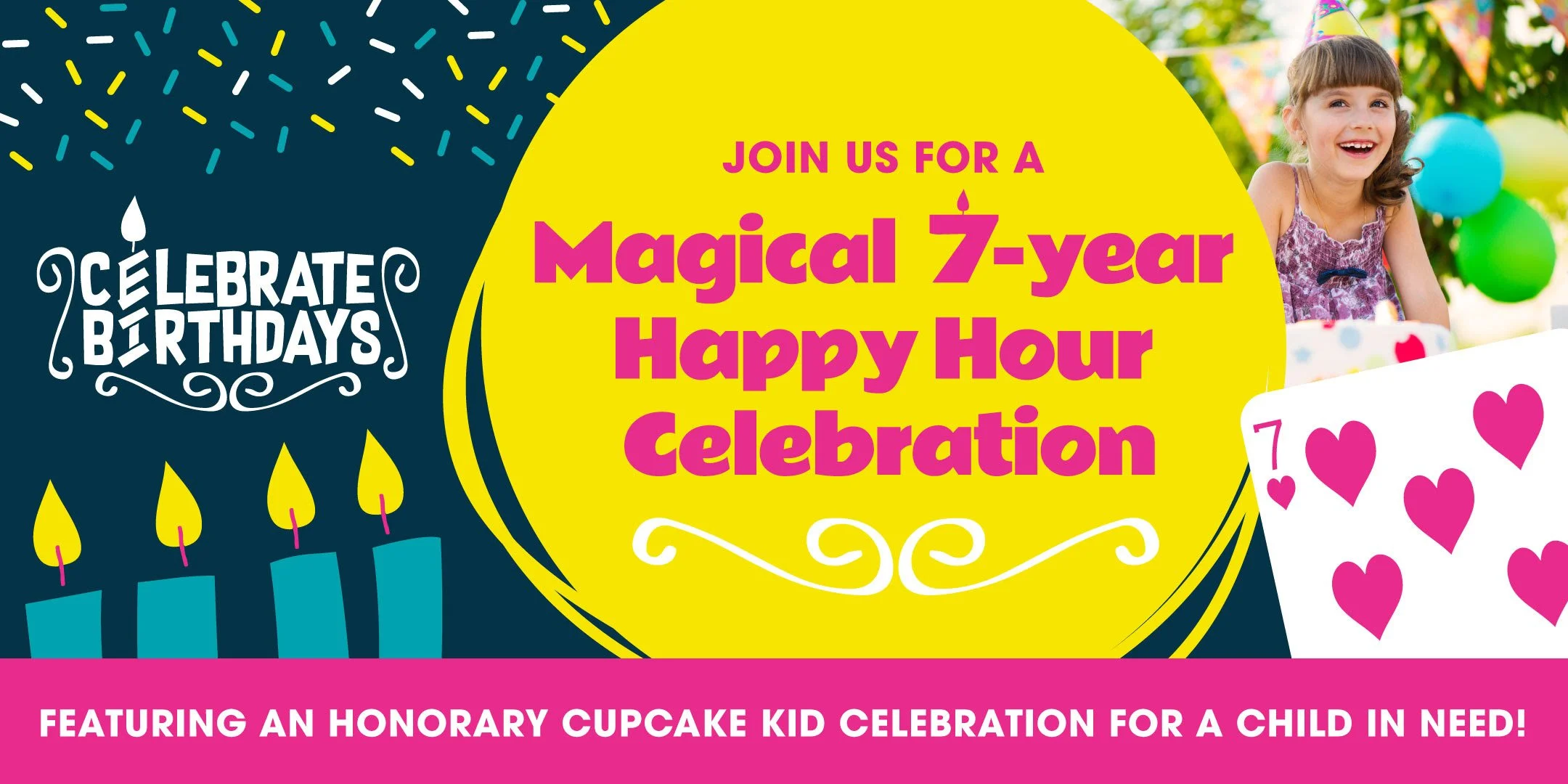 Celebrate Birthdays - Happy  Hour 7-year Celebration