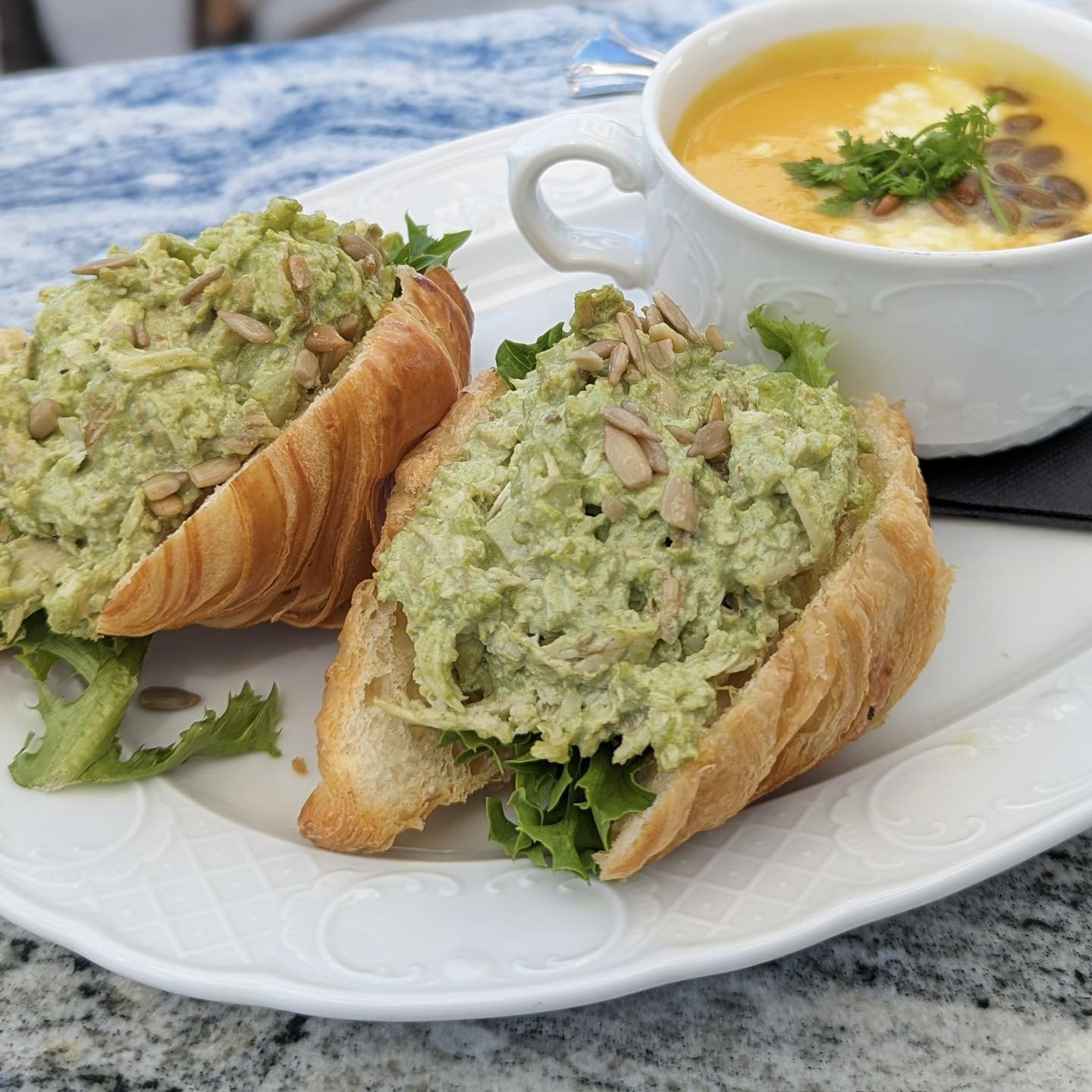 Love our Chicken Salad Croissant?! We&rsquo;ll be making mini versions for this week&rsquo;s Mother&rsquo;s Day Afternoon Tea! We&rsquo;ll also have Quiche Lorraine, Spinach &amp; Cheese Empanada, Focaccia &amp; Olive Tapenade, and Egg, Avocado, and 