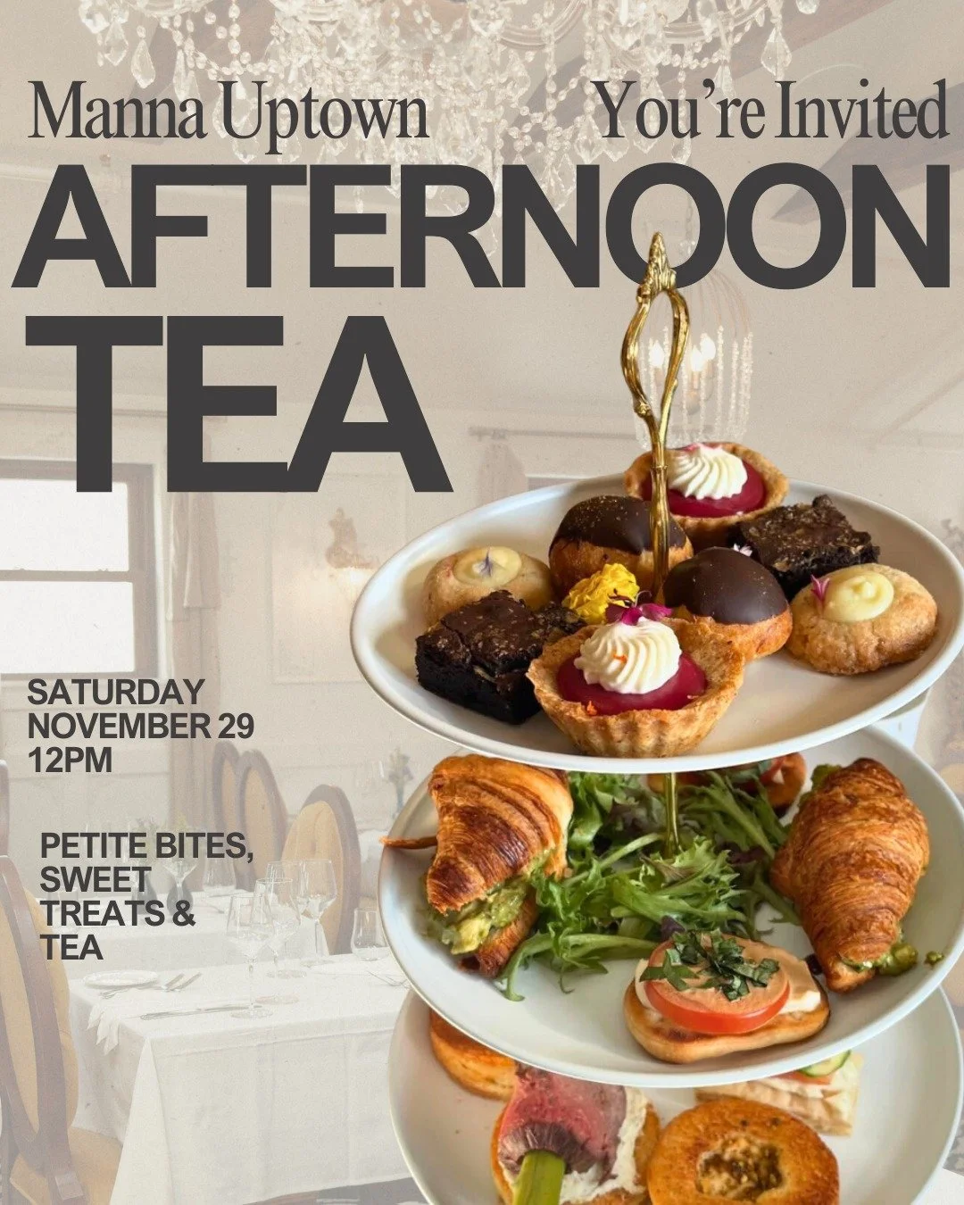 Looking for something fun to do with your out-of-town guests this weekend? Or maybe just in need of a little R&amp;R after a busy holiday week? Enter: Afternoon Tea! 

This quaint and relaxing afternoon is all about taking a deep exhale and enjoying 