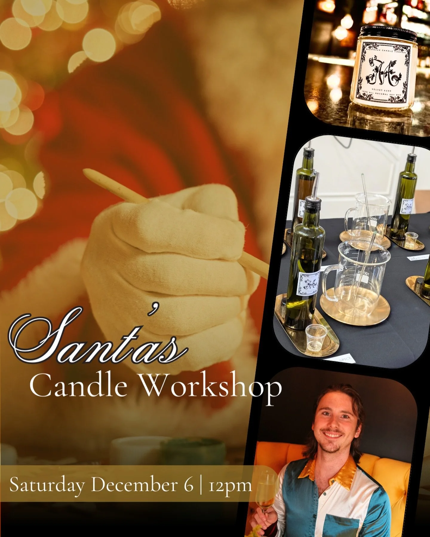 How better to celebrate Small Business Saturday that by supporting TWO small businesses and giving back?! 

Join us Saturday, December 6 for Santa&rsquo;s Workshop Candle Workshop to craft a few heartfelt candles for your loved ones and help brighten