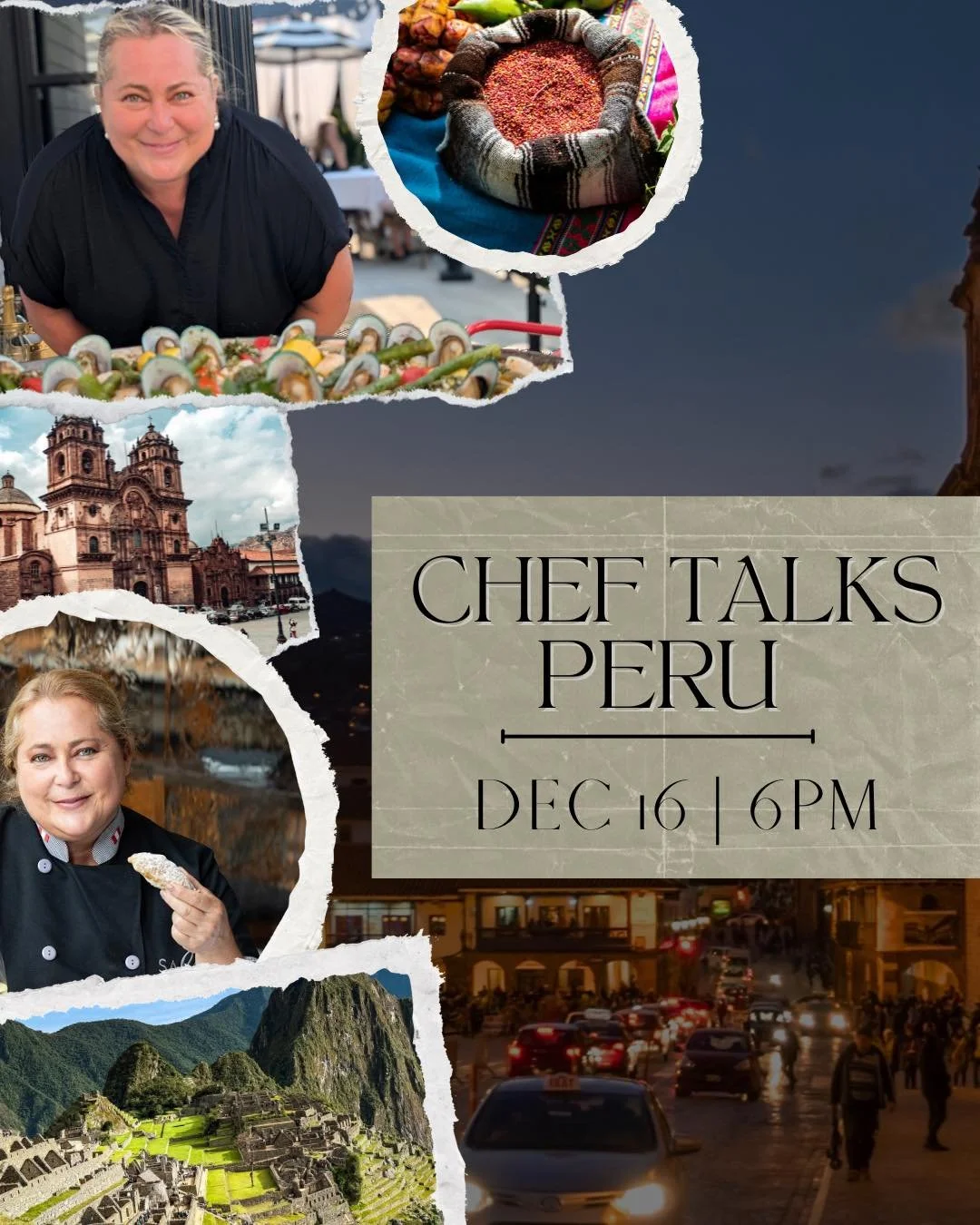 Peru, again? Yes! 🇵🇪 This is one of our most special places to feature in our Chef Talks series. 
Join us next week as Chef Margot shares some of her favorite comfort dishes, stories, and plates that you'll want to whip up at home. This Chef Talk i