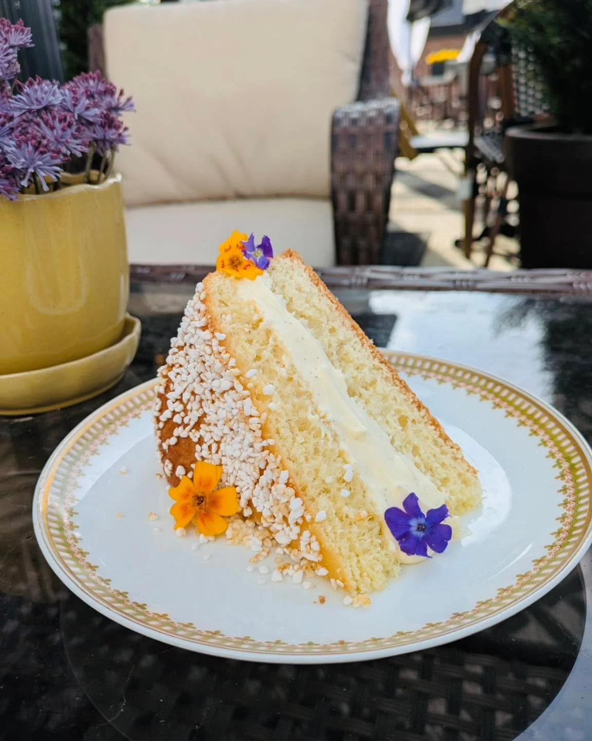 A moment of appreciation for this Tarte Trop&eacute;zienne 
Chef Tessa made over the weekend! Were you lucky enough to try a slice?

This dessert originated in Saint-Tropez, France during the 50's. Chef Tessa's take features a brioche cake brushed wi
