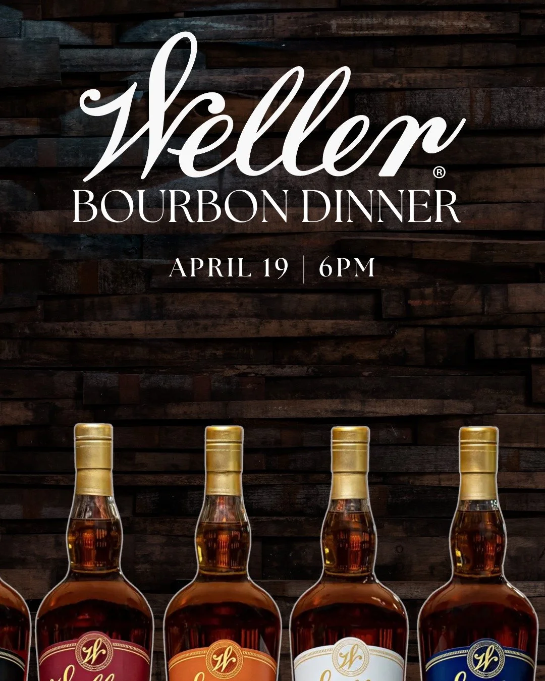 Join us for an exceptional evening as we dive into the world of Weller, featuring two of our very own single-barrel selects! 

We're excited to share these incredible Bourbons and Chef has crafted a fun menu to match and elevate each taste. Dive deep