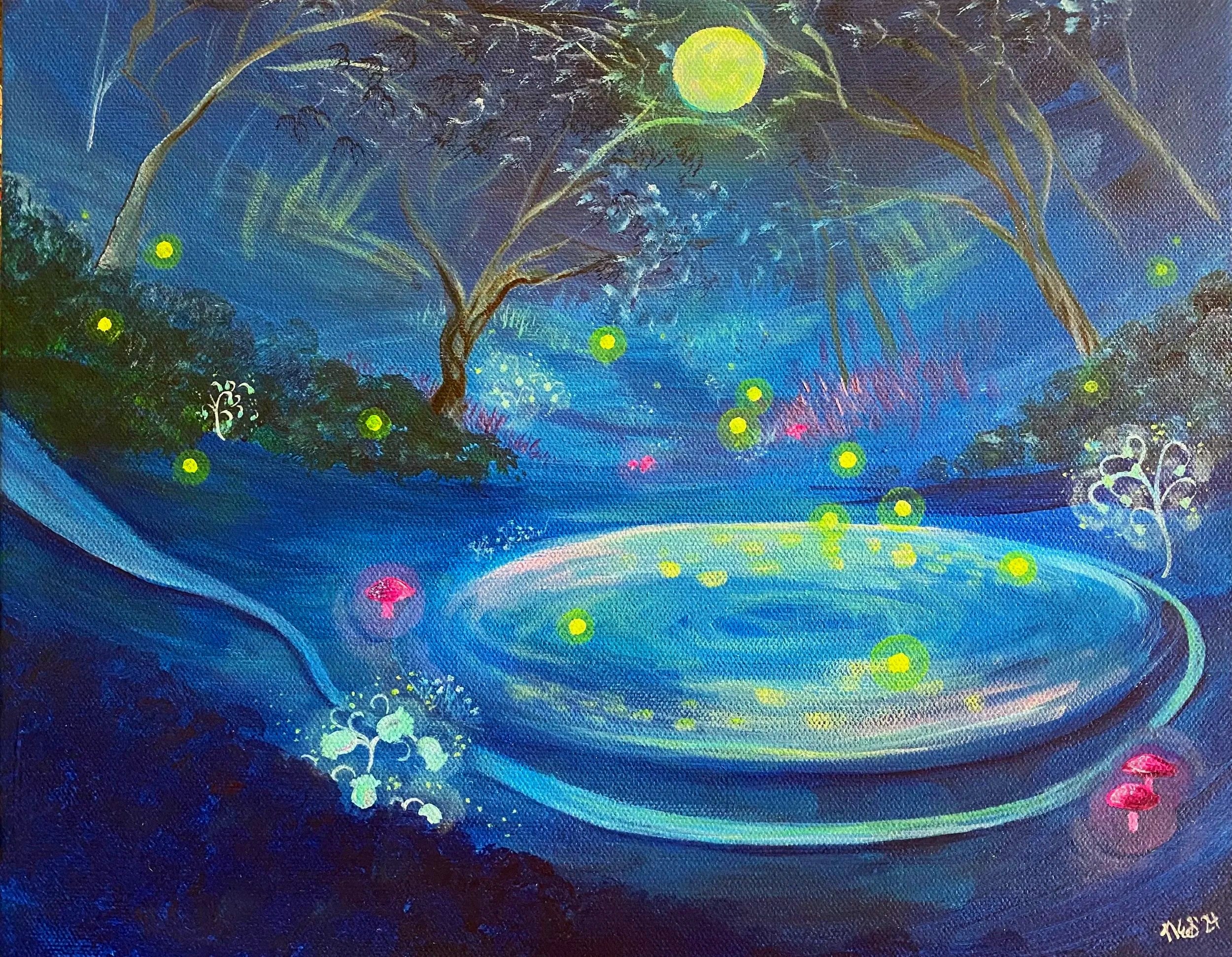Moonlit Pond, 2024