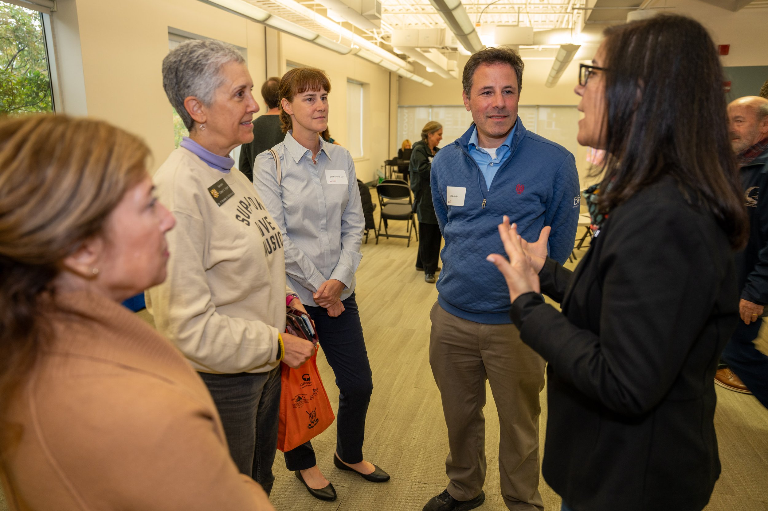 Lisa Larragoite leads tours with our legislative supporters, including Senator Cheryl Kagan, Senator Craig Zucker, and Delegate Julie Palakovich Carr.