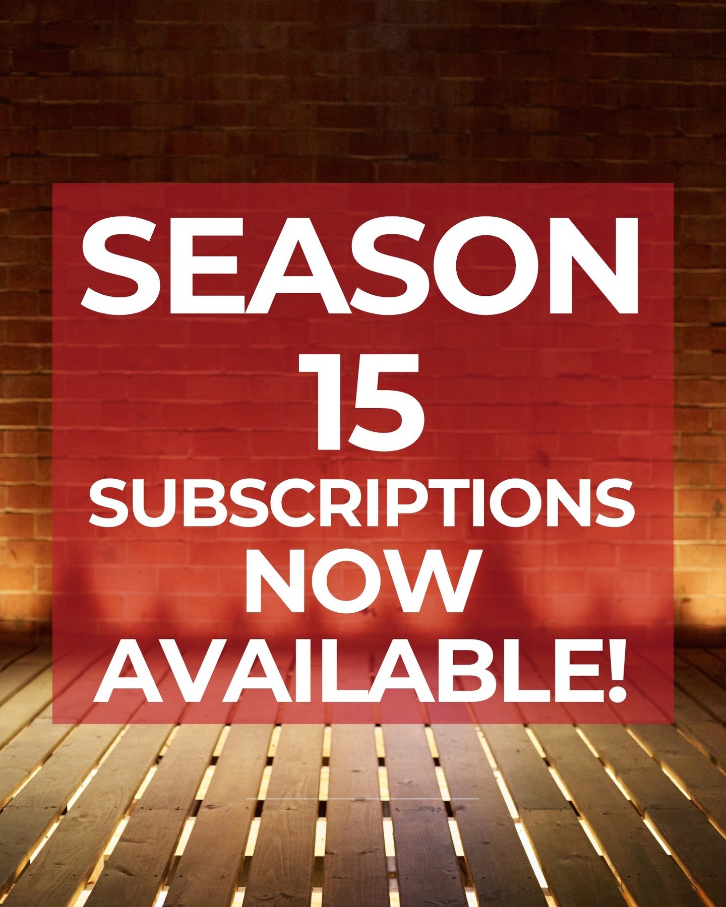 Subscriptions are now on sale for 4th Wall’s 15th Season! #linkinbio
🎭 Sold-out shows? No problem—with a subscription, your seat is guaranteed.
📅 Need to switch dates? No problem—subscribers enjoy free, flexible exchanges.
💸 W