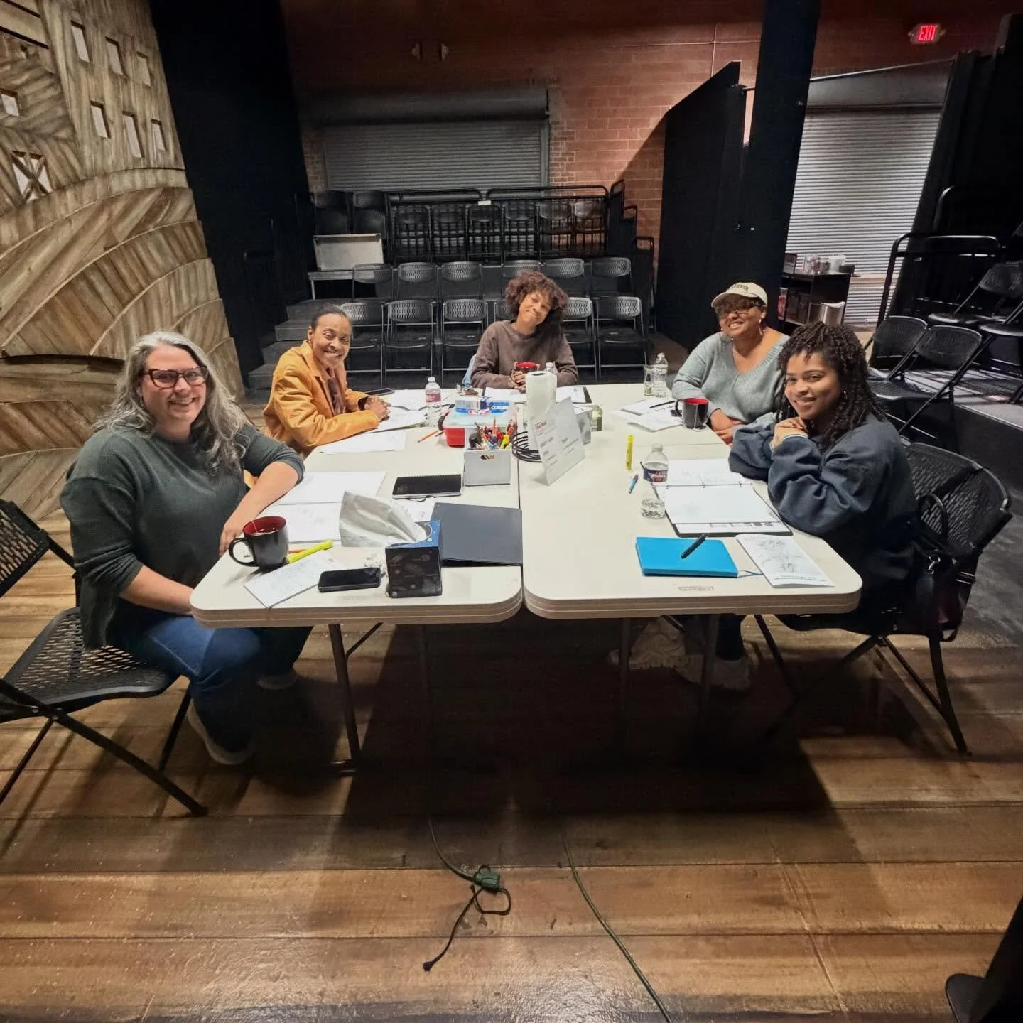 The creative team for the staged reading of FURLOUGH&rsquo;S PARADISE by a.k. payne met for the first time yesterday! Get the chance to meet the playwright and see the reading of the 2025 winner of the Susan Smith Blackburn Prize this Saturday or Sun