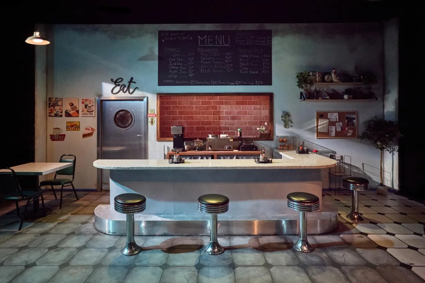 Designer Friday - spotlight on the setting of THE COUNTER ✨

As we rush into a second weekend of shows, let&rsquo;s appreciate Tatiana Vintu, whose scenic design for THE COUNTER is full of detail, character, and the perfect spot to grab a coffee and 