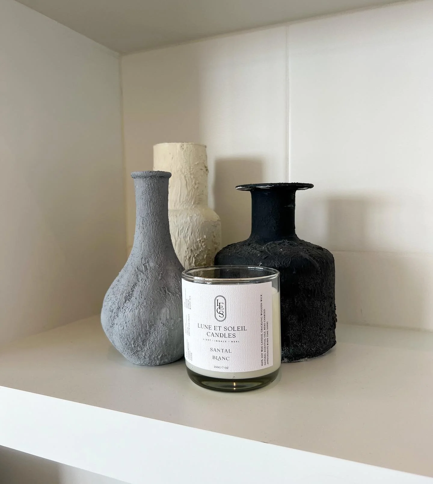 Aesthetic Santal Blanc ✨🌙 

#beauty #handmadecandles #smallbusiness #aesthetics #cleancandles #sandalwood
