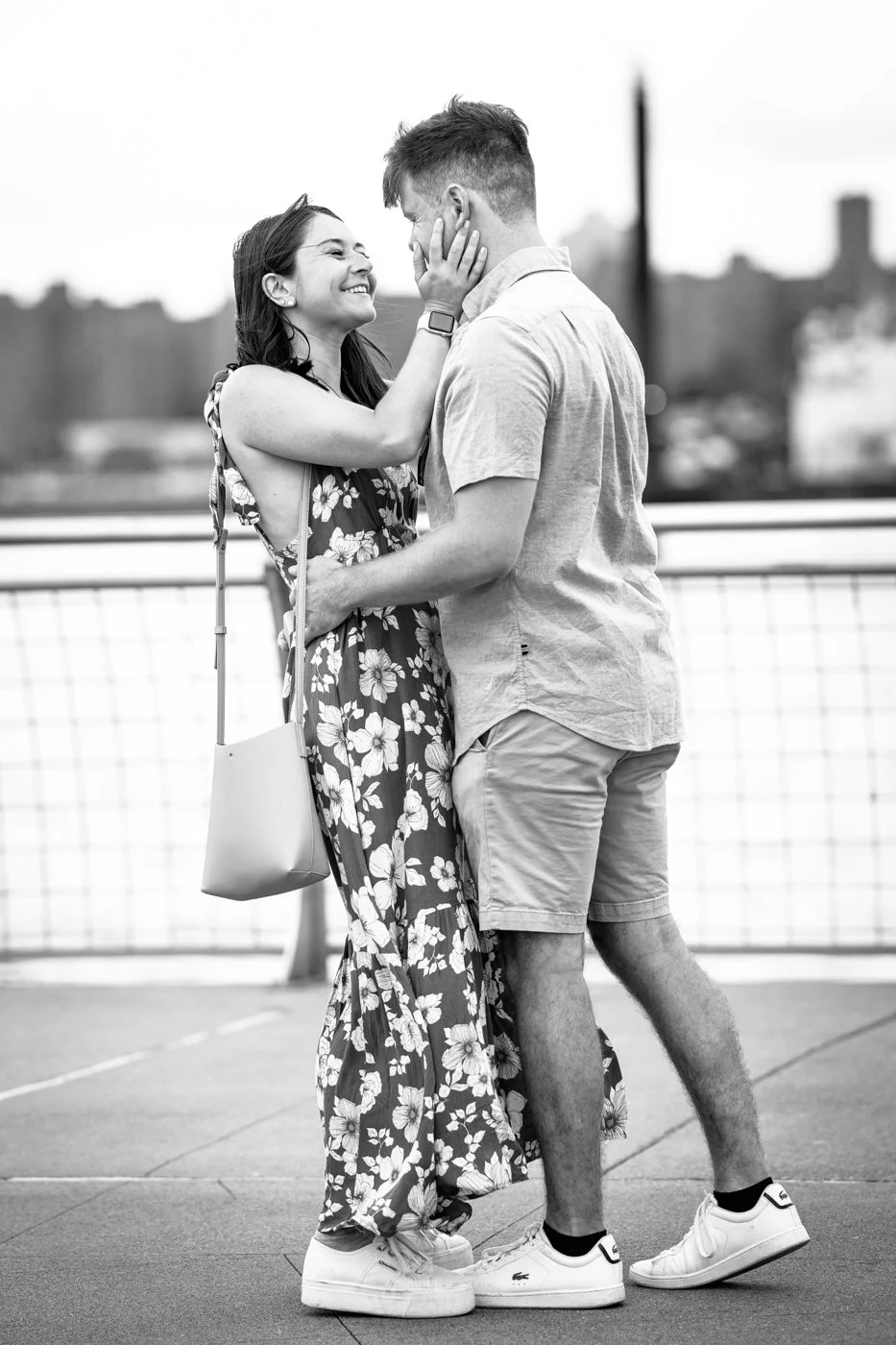 Wedding Proposal in Transmitter Park in Greenpoint, Brooklyn, NY