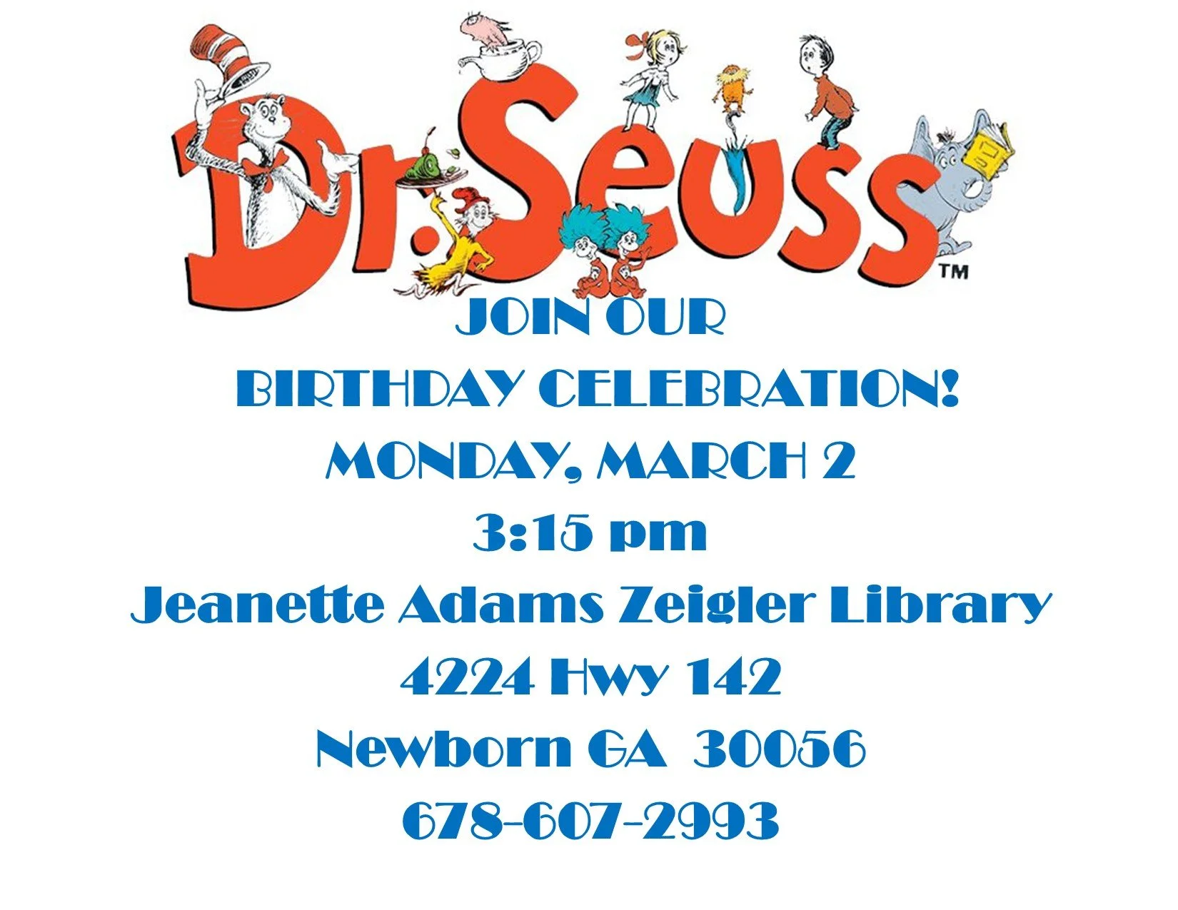 Dr. Seuss Birthday Celebration