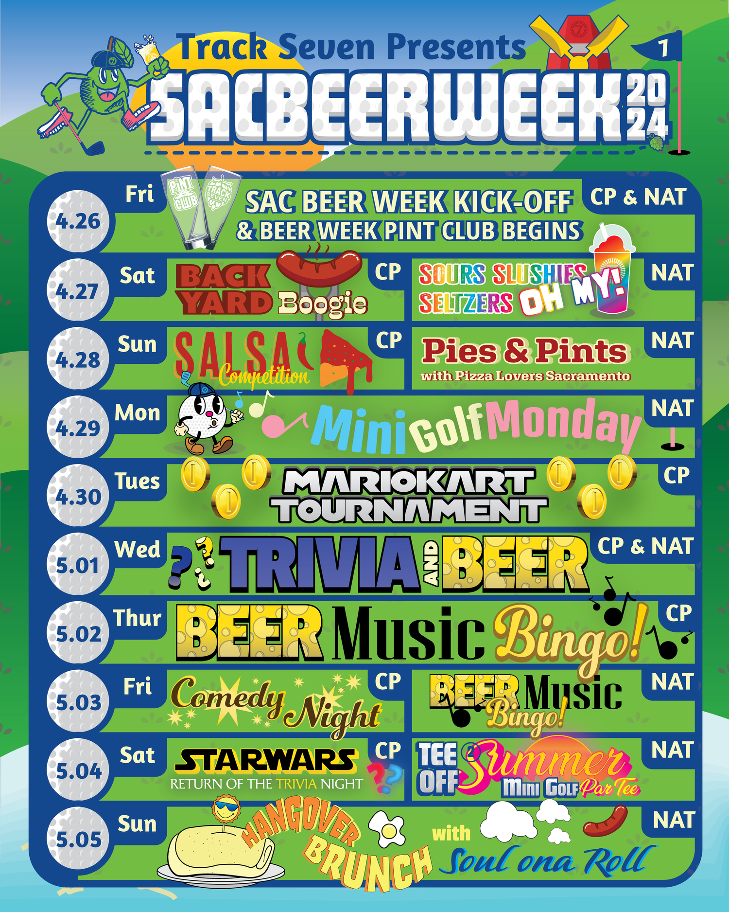 SBW24 Sac Beer Week KickOff + Beer Week Pint Club Begins — Track 7 Brewing Co.