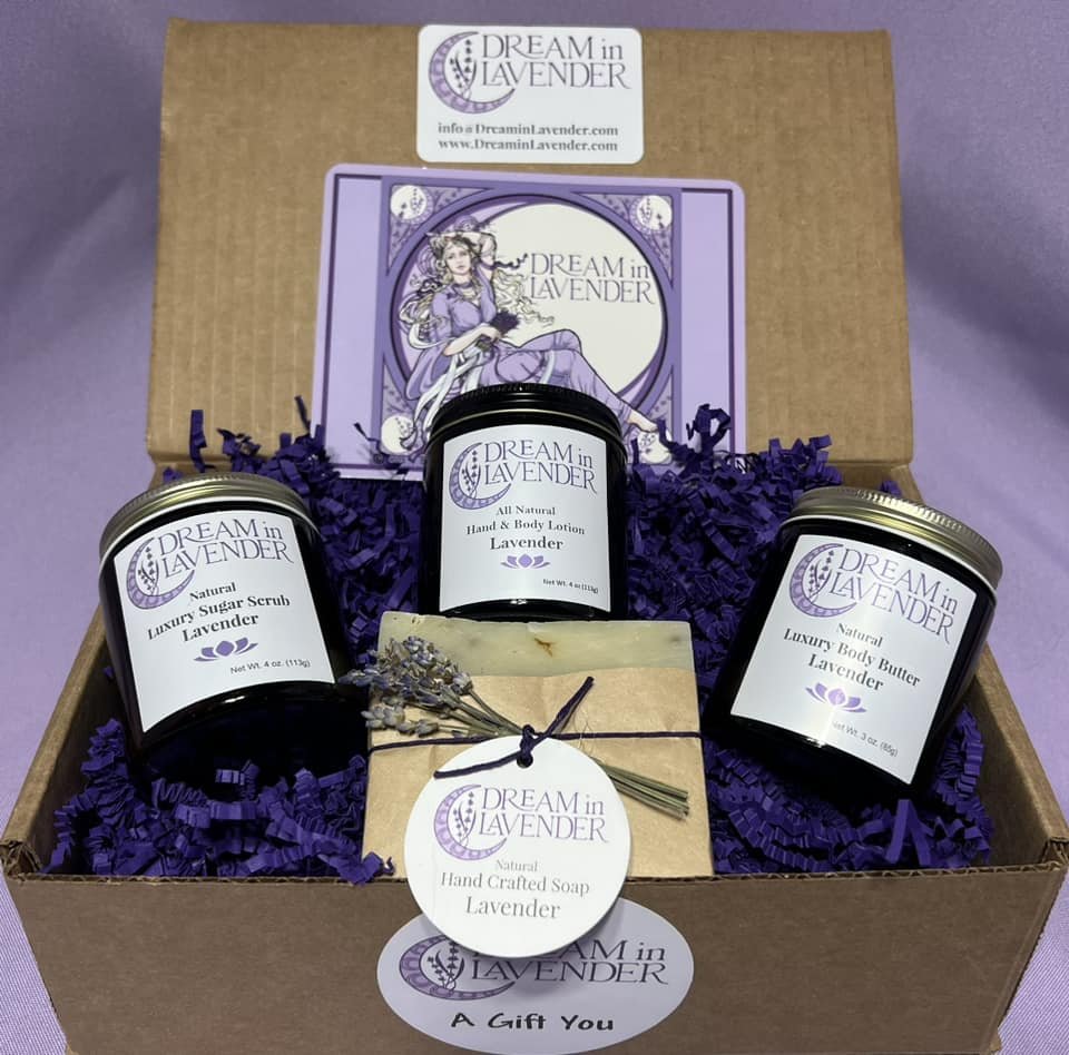 lavender products, logo design gift box