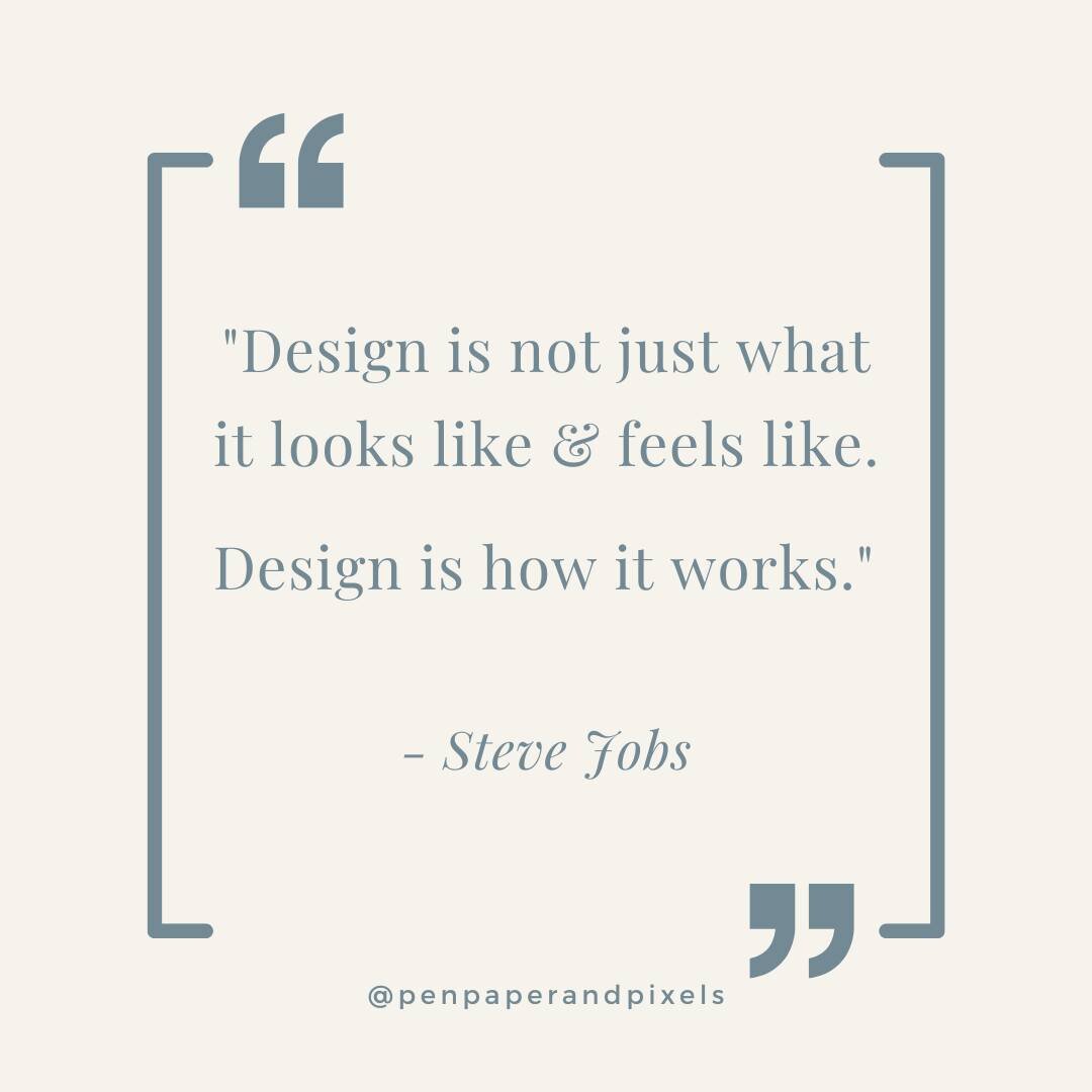 ✨ Captivated by these words of wisdom from Steve Jobs. &quot;Design is not just what it looks like &amp; feels like. Design is how it works.&quot; 

I'm reminded that true design goes beyond the surface &ndash; it's about the intricate details that m