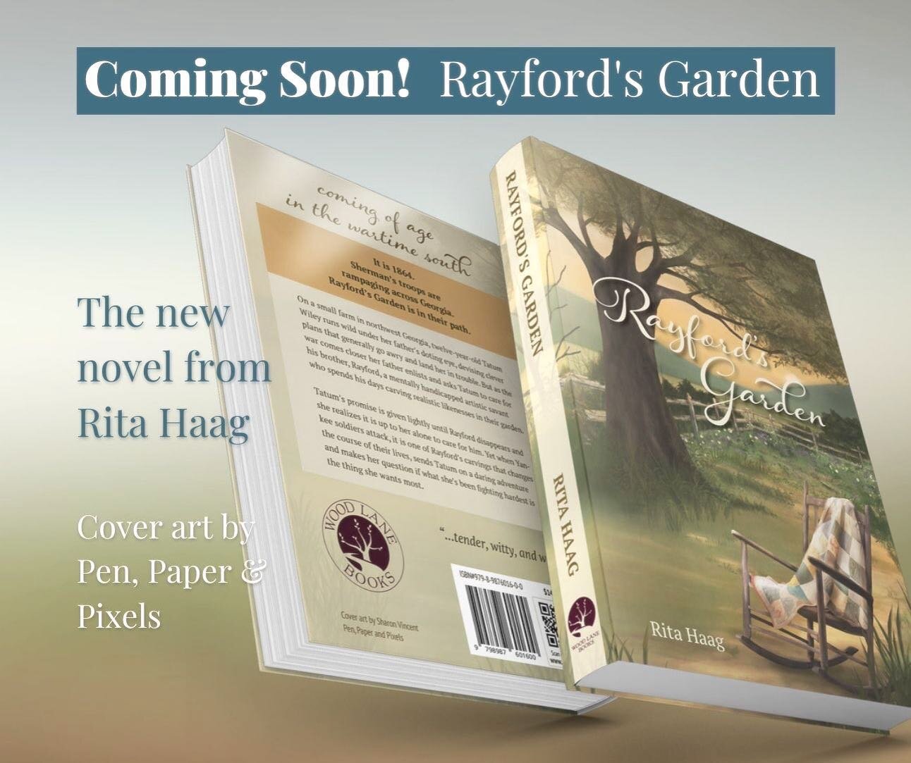 📚 New book cover artwork completed for &quot;Rayford's Garden&quot; ... a new novel from Rita Haag! It's been an adventure working on this project and I can't wait until the final product is printed and ready for sale!
✨ 
Digital artwork on the cove