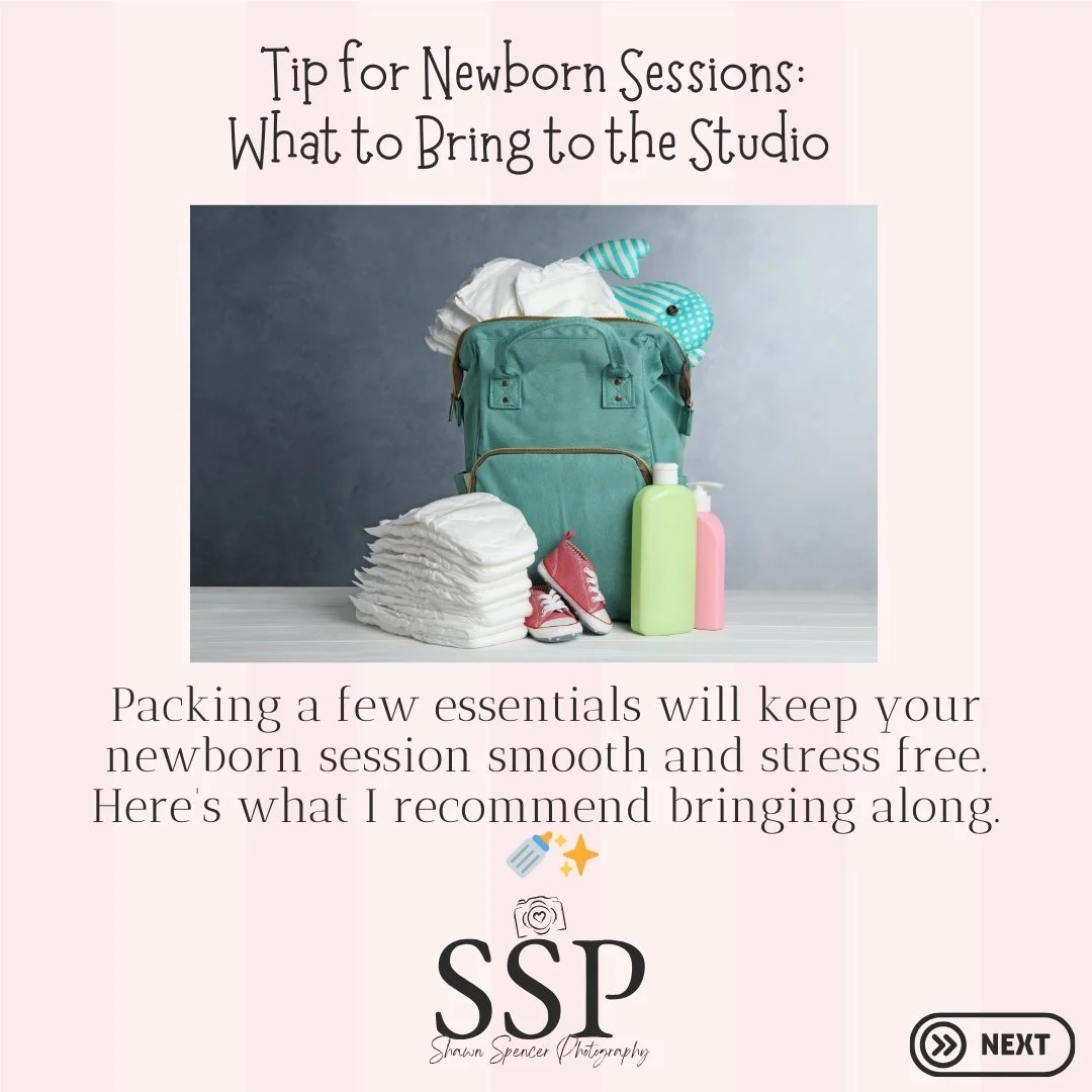 Tip for Newborn Sessions: What to Bring to the Studio ๐
Packing a few essentials will keep your newborn session smooth and stress free. Here’s what I recommend bringing along.
Pro Tips:
1๏ธโฃExtra diapers and wipes
2๏ธโฃA backup outfit or two