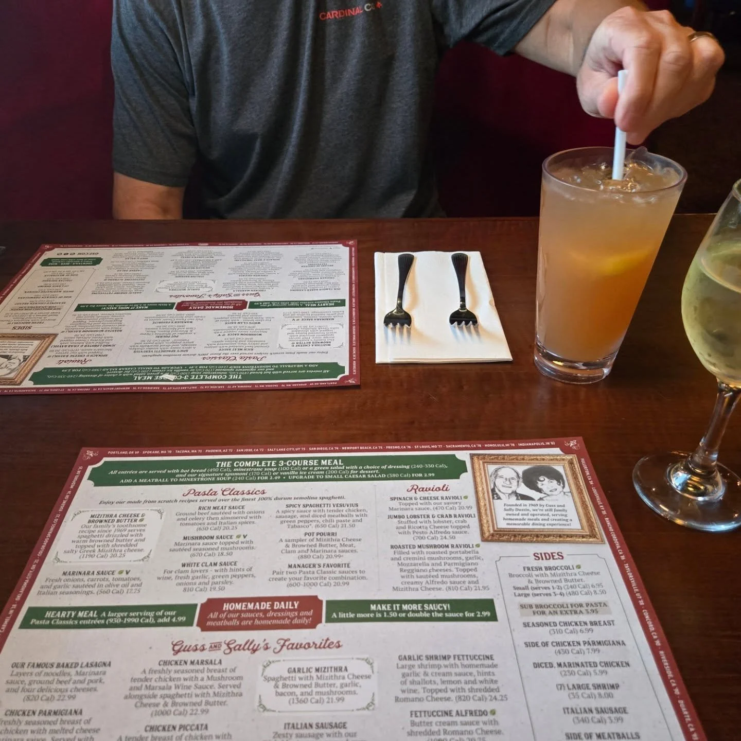 Date night at Old Spaghetti Factory! YUMMY!