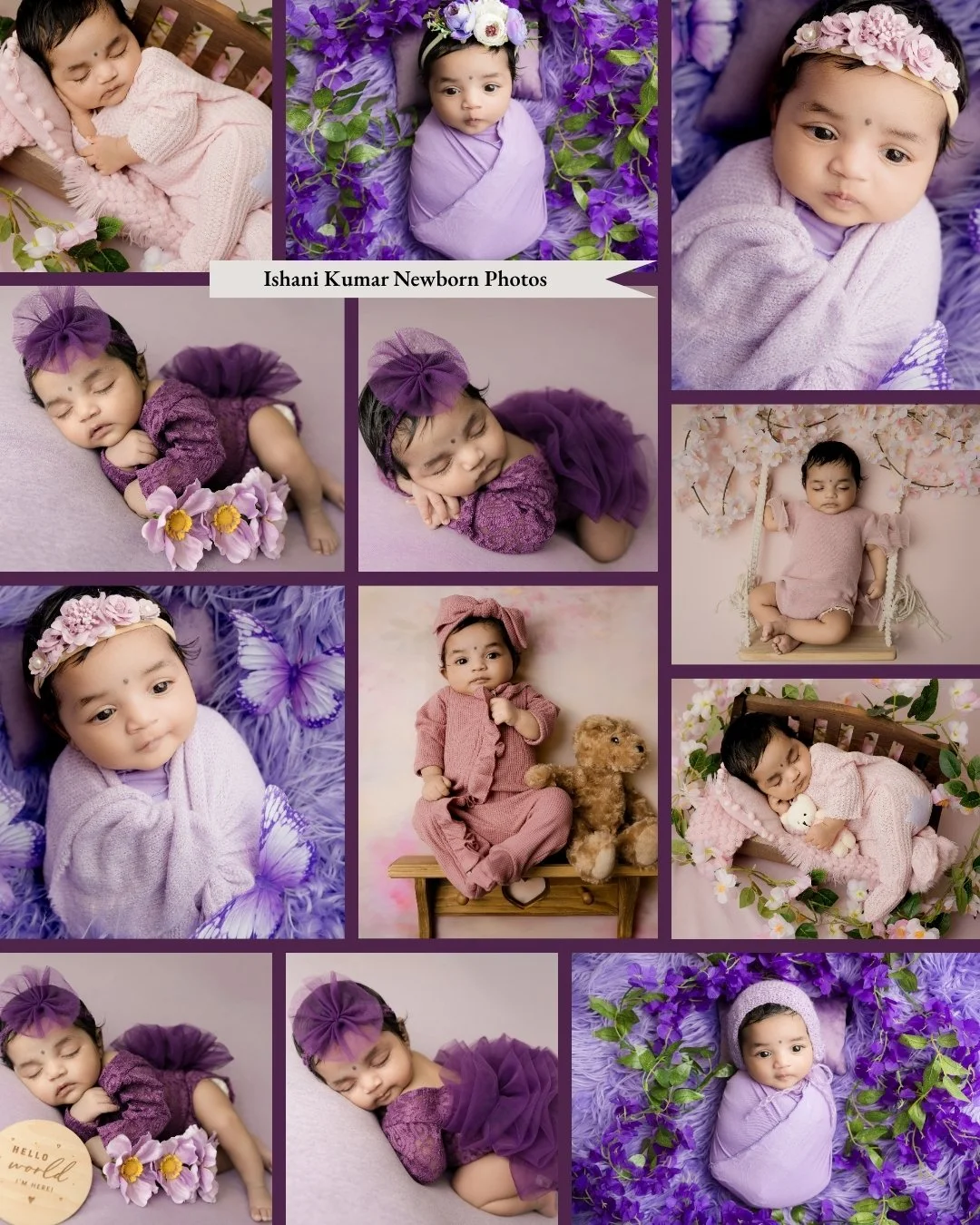Welcome to the world, baby Ishani 💜

This sweet little girl&rsquo;s newborn session was full of soft florals, gentle purples, and dreamy pink details &mdash; exactly what her mom envisioned. From delicate swing poses to cozy bed setups, Ishani was c