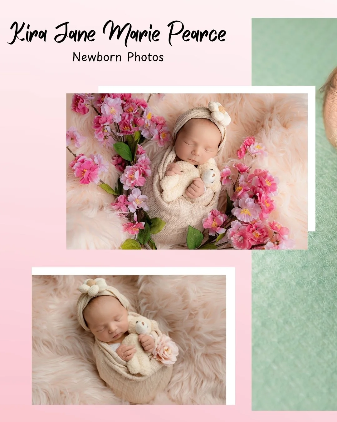 Welcome to the world, sweet Kira Jane Marie Pearce 🤍

Kira&rsquo;s newborn session was filled with soft florals, gentle greens, and meaningful details chosen just for her family. From a special guitar setup created as a surprise for Dad to tiny fing