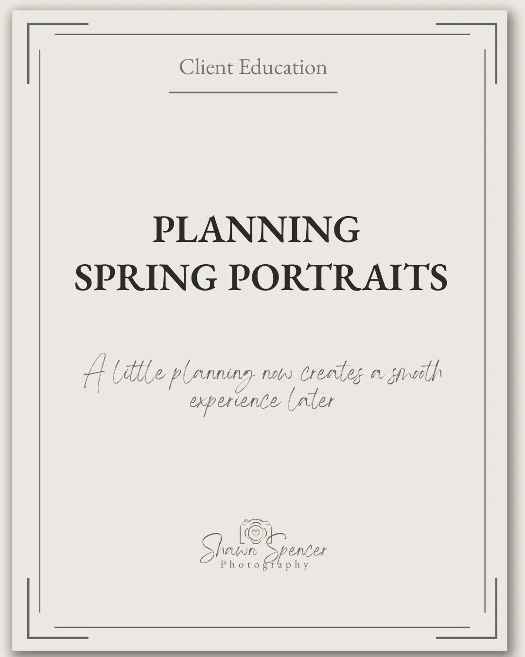 If you&rsquo;re thinking about spring portraits, this is the time to start the conversation &mdash; even if you don&rsquo;t have every detail figured out yet.

Reaching out early allows us to talk through timing, locations, and overall goals without 