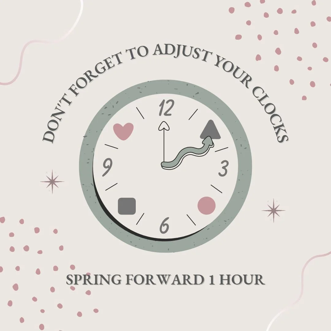 Daylight Saving Time

Longer evenings are officially here 🌞
That extra daylight means warmer tones, softer light, and those golden-hour sessions everyone loves.