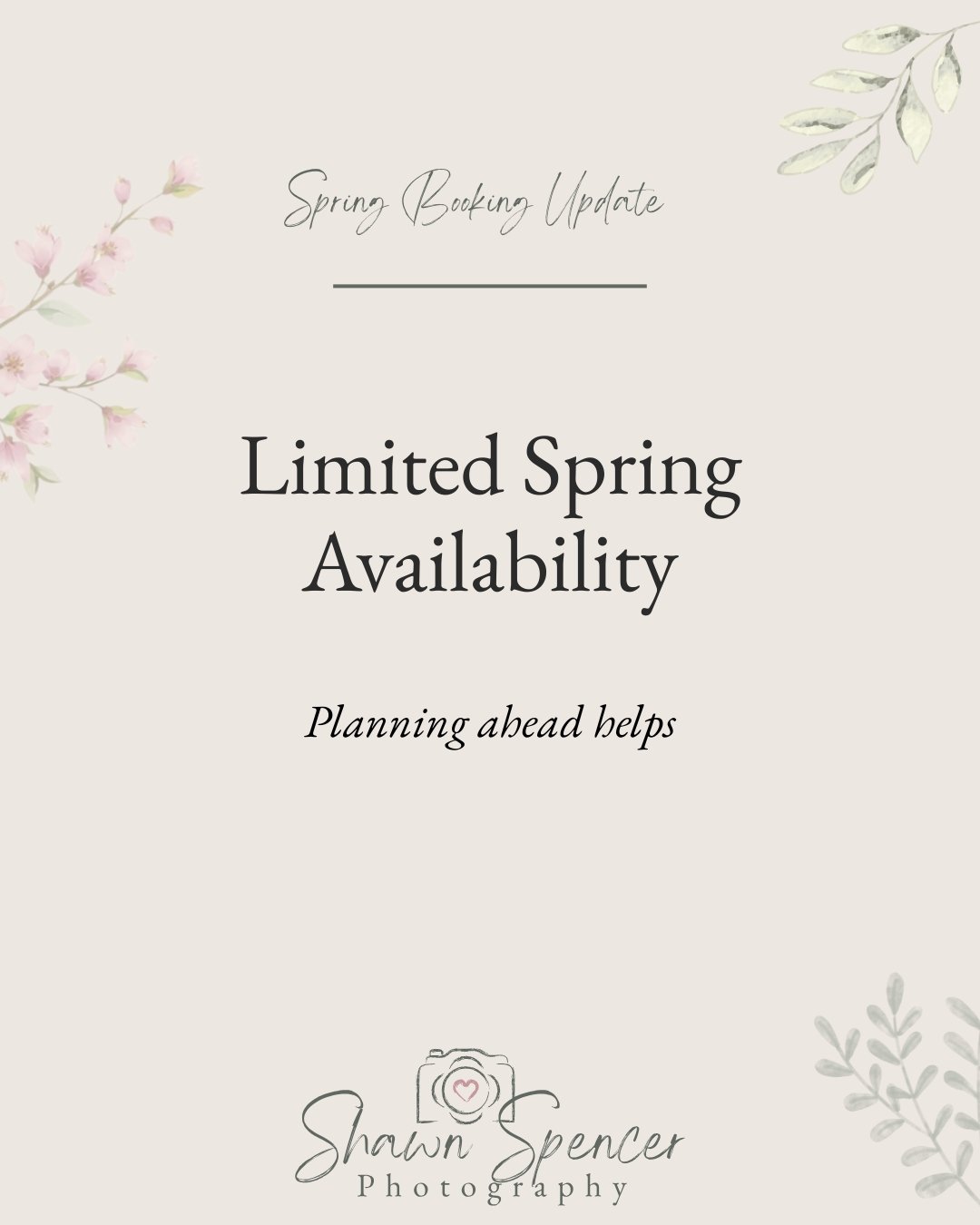 Spring availability tends to fill in stages. Weekends usually go first, followed by popular time frames as schedules come together.

Flexibility with dates and timing can open up more options, and starting the planning process early makes everything 