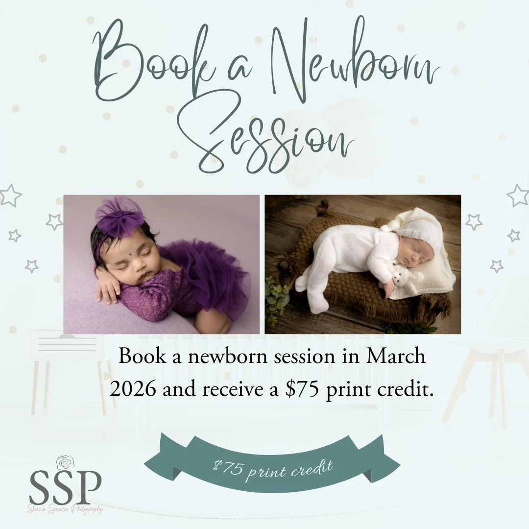 Planning Newborn Photos? Book Now &amp; Save on Prints

Expecting a baby this year?

When you book a newborn session in March, you&rsquo;ll receive a $75 print credit to use toward heirloom products from your gallery. This bonus is perfect for albums