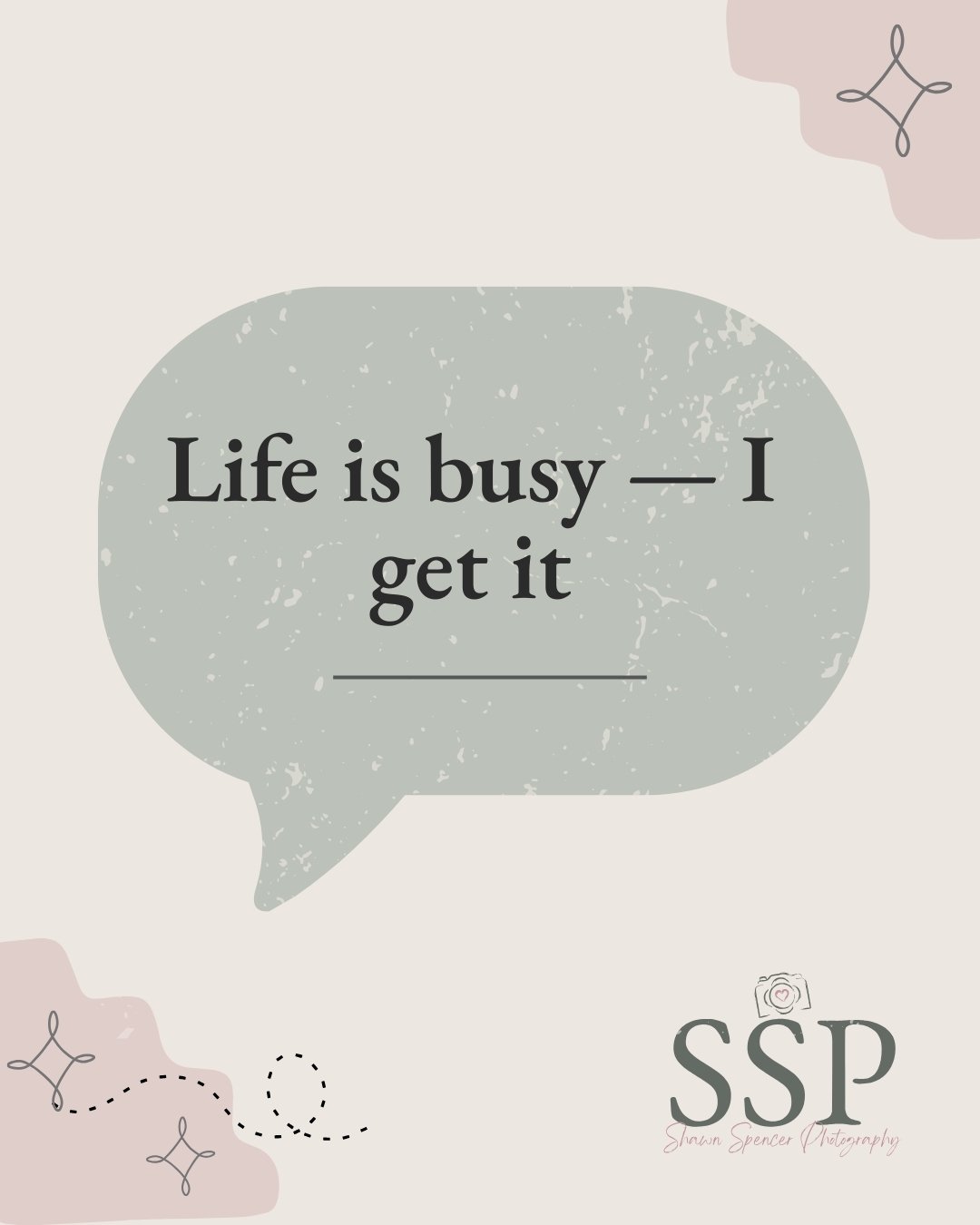 Busy schedules and flexibility

What if our schedule is tight or something comes up?

Life happens, especially during busy seasons. Open communication allows us to work through scheduling concerns together.

With experience comes flexibility and prob